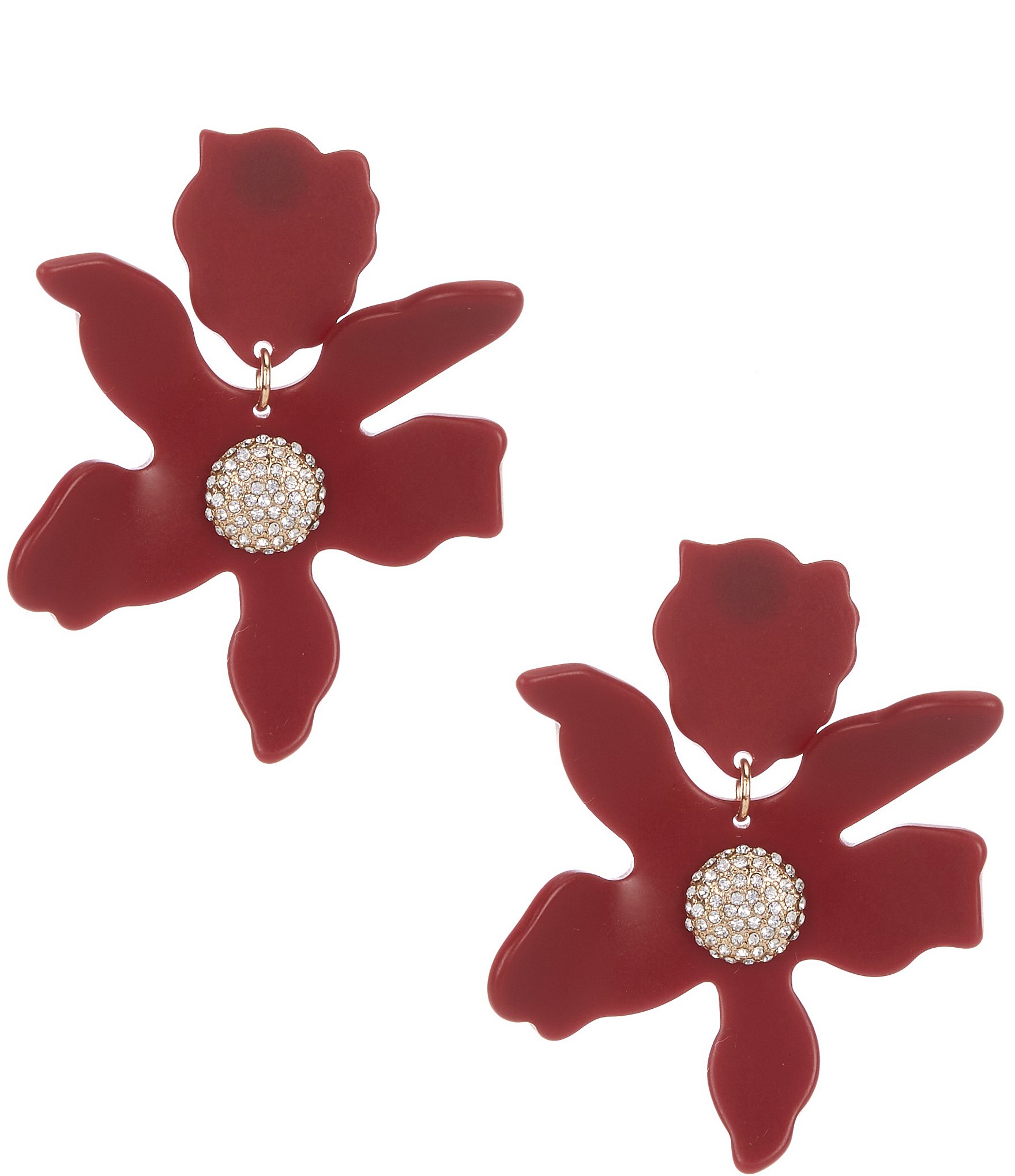 Anna & Ava Resin Flower Statement Drop Earrings