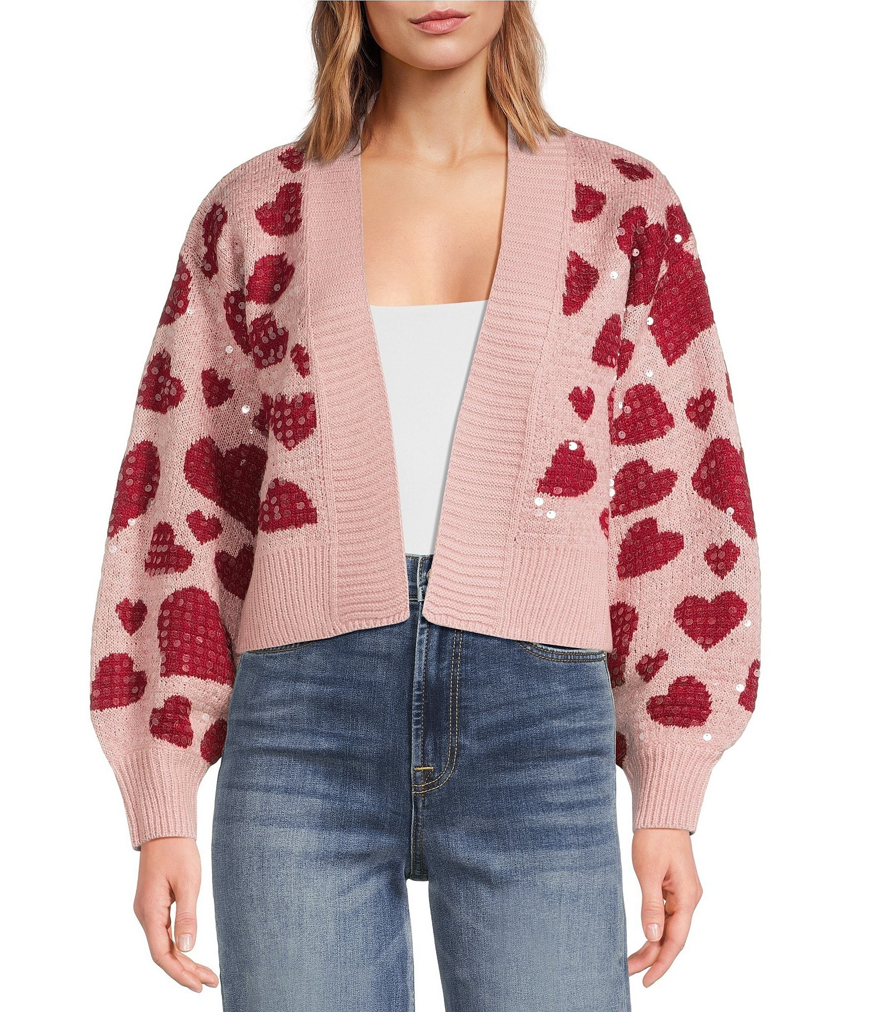 Anna & Ava Sequin Heart Sweater