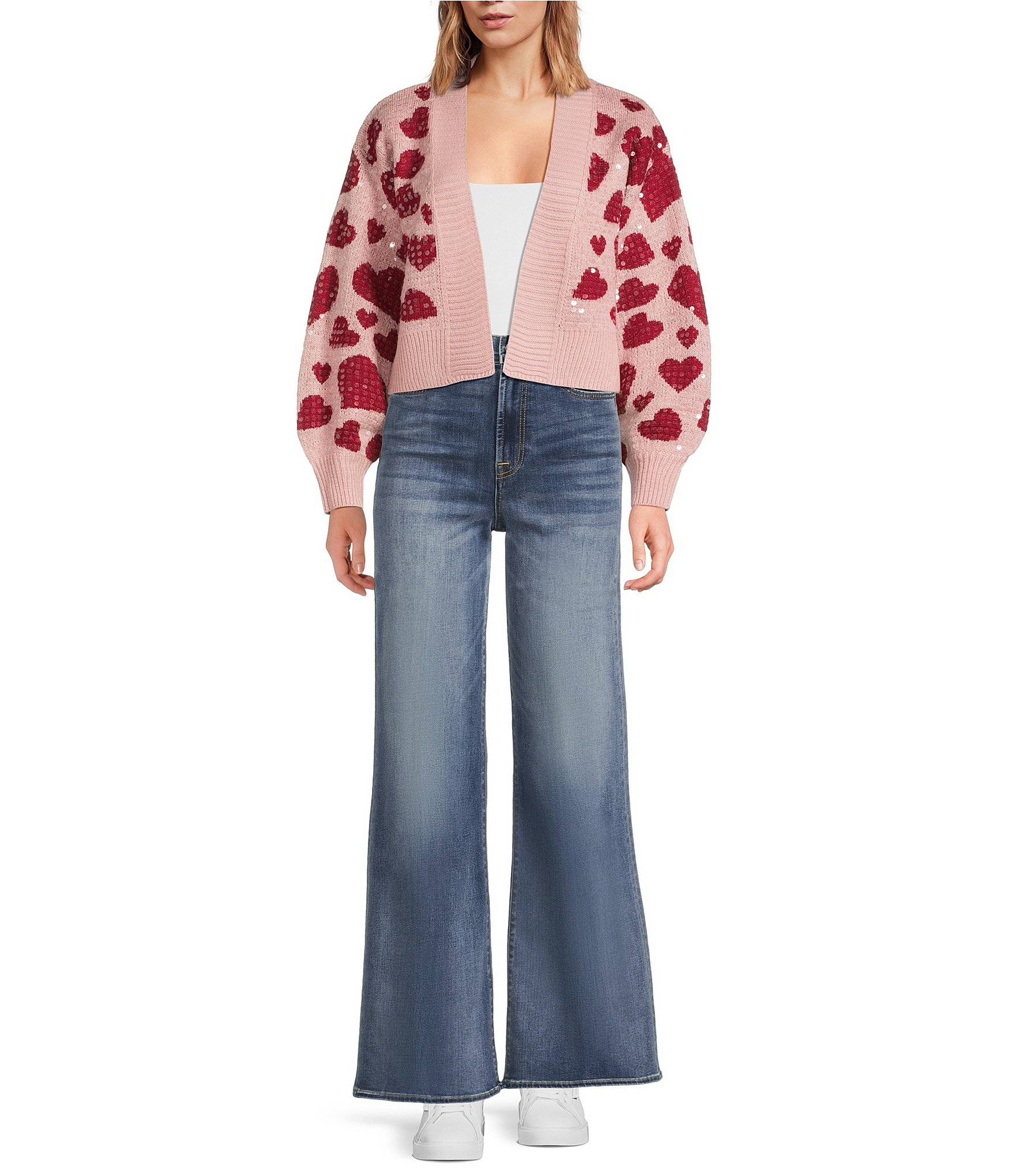 Anna & Ava Sequin Heart Sweater