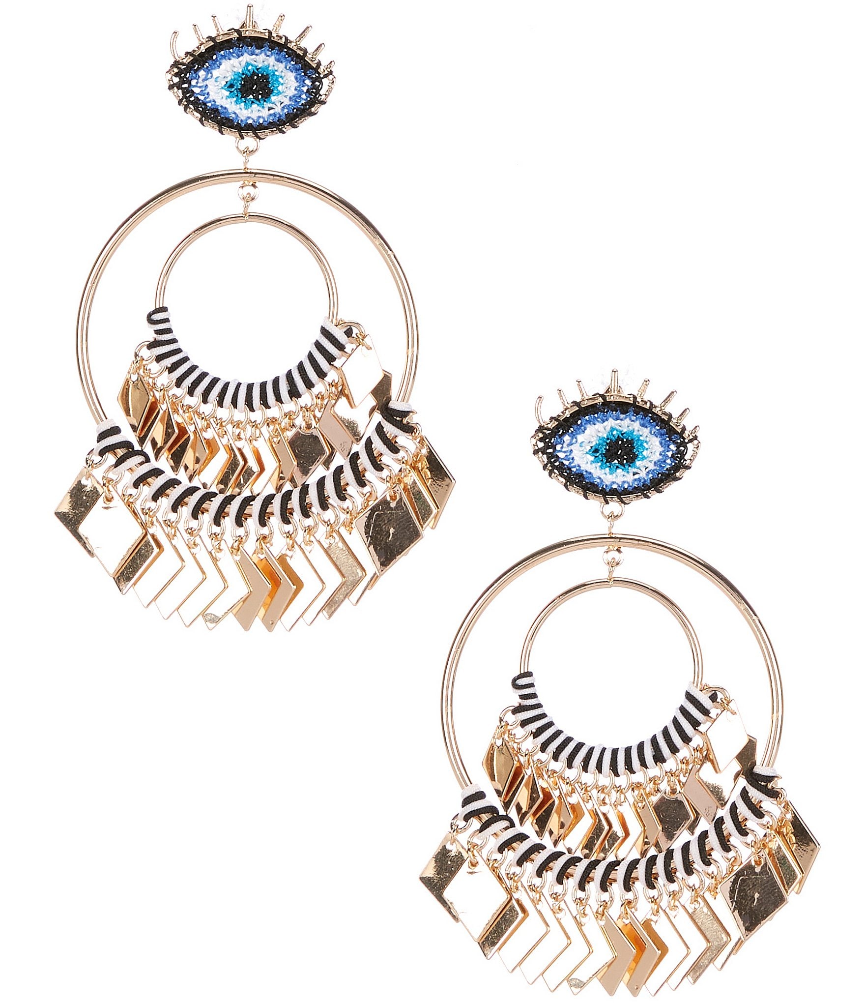 Anna & Ava Shaky Circle Statement Drop Earrings