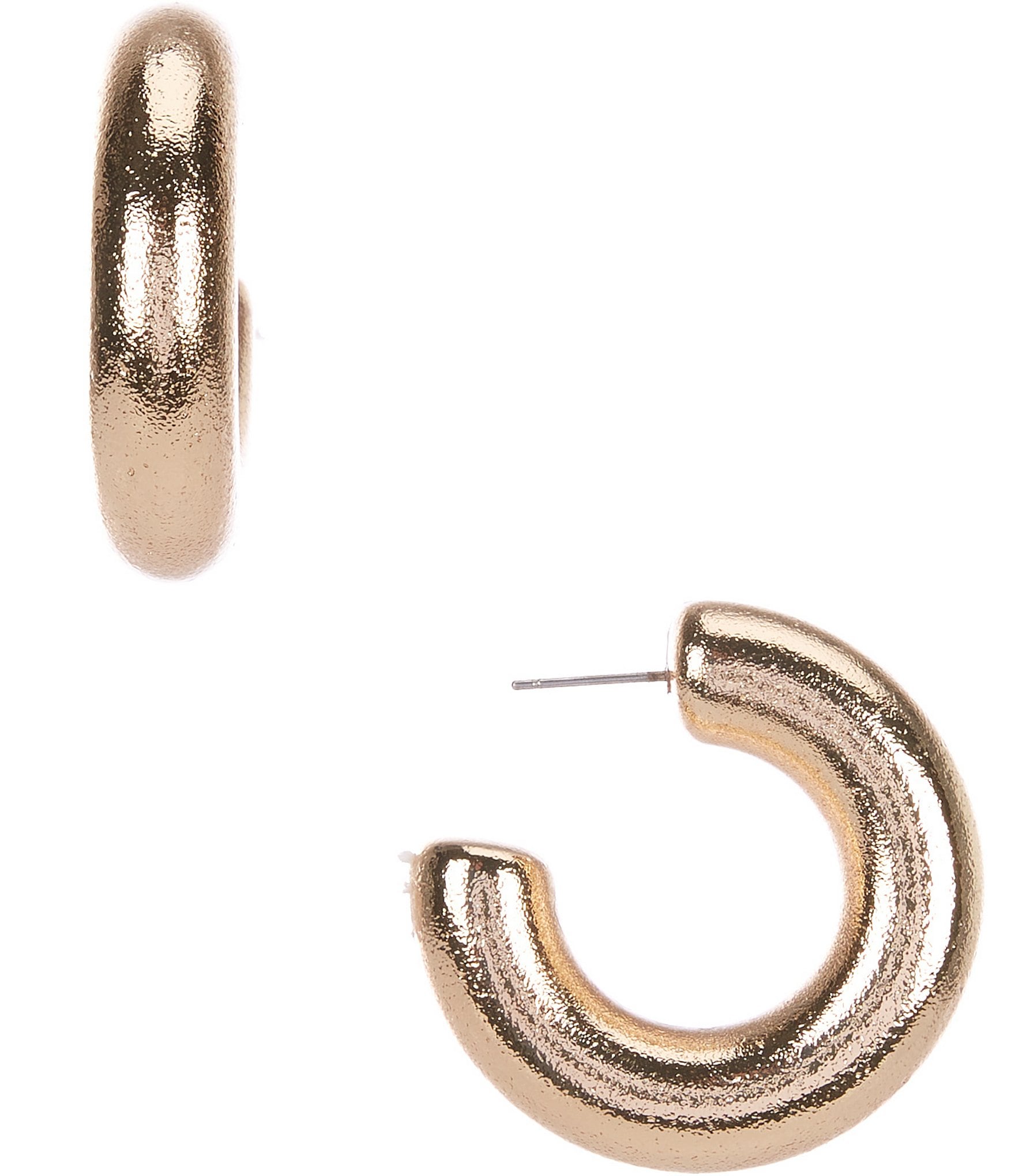 Anna & Ava Thick Textured Hoop Earrings