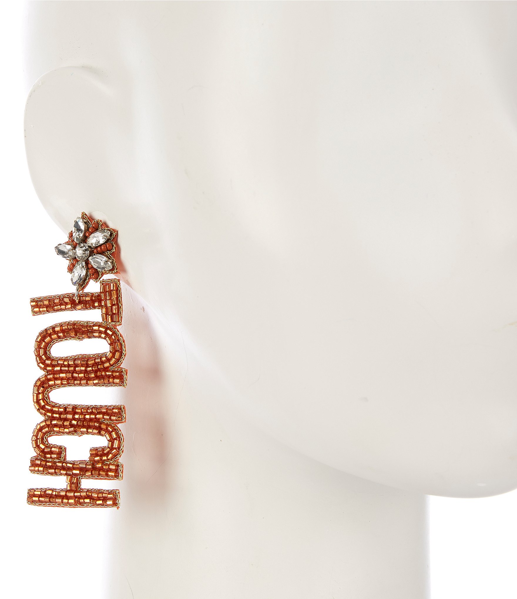 Anna & Ava Touchdown Bead and Rhinestone Statement Drop Earrings