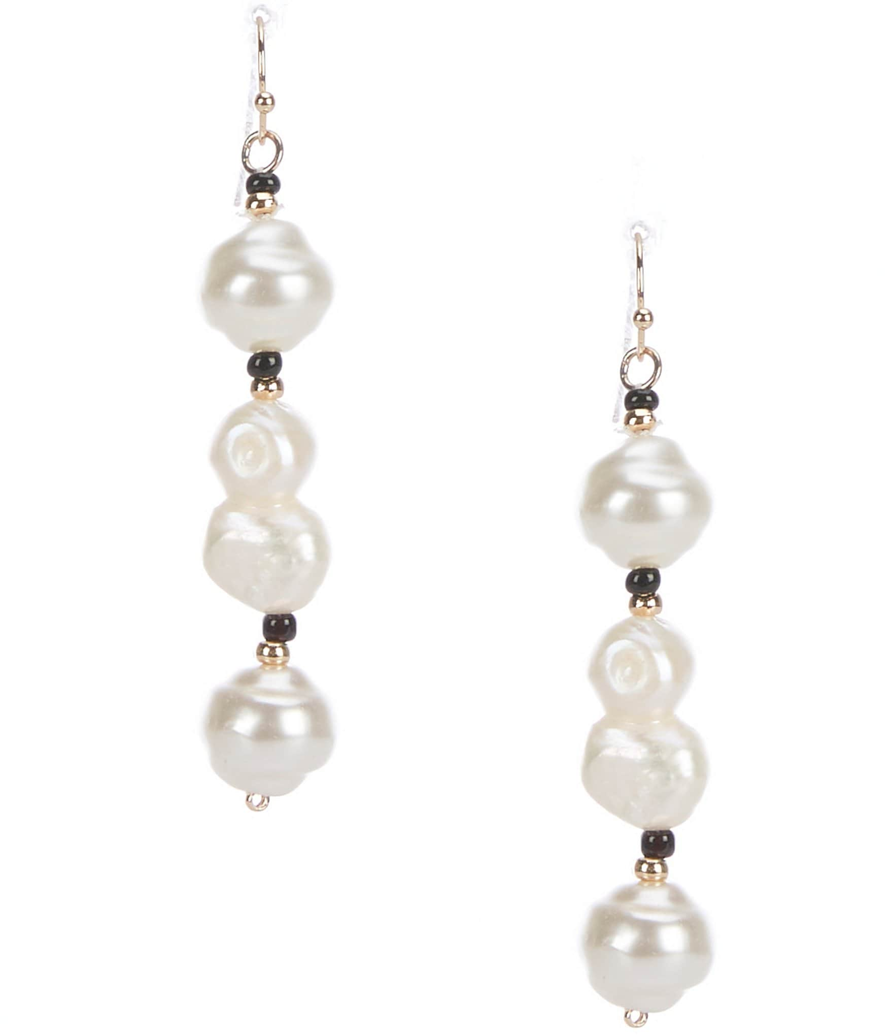 Anna & Ava Triple Freshwater Pearl Drop Earrings