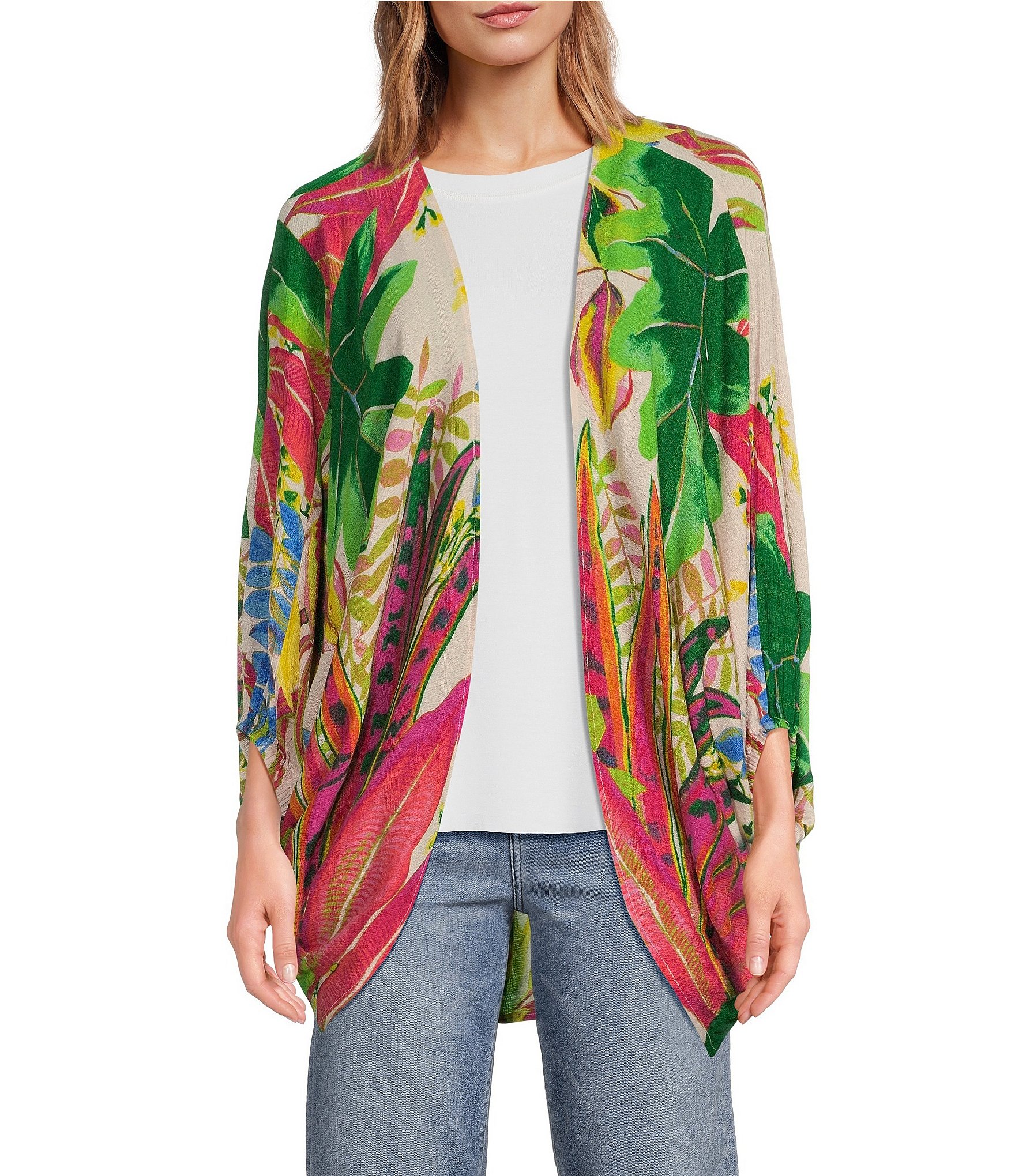 Anna & Ava Tropical Print Kimono | Dillard's