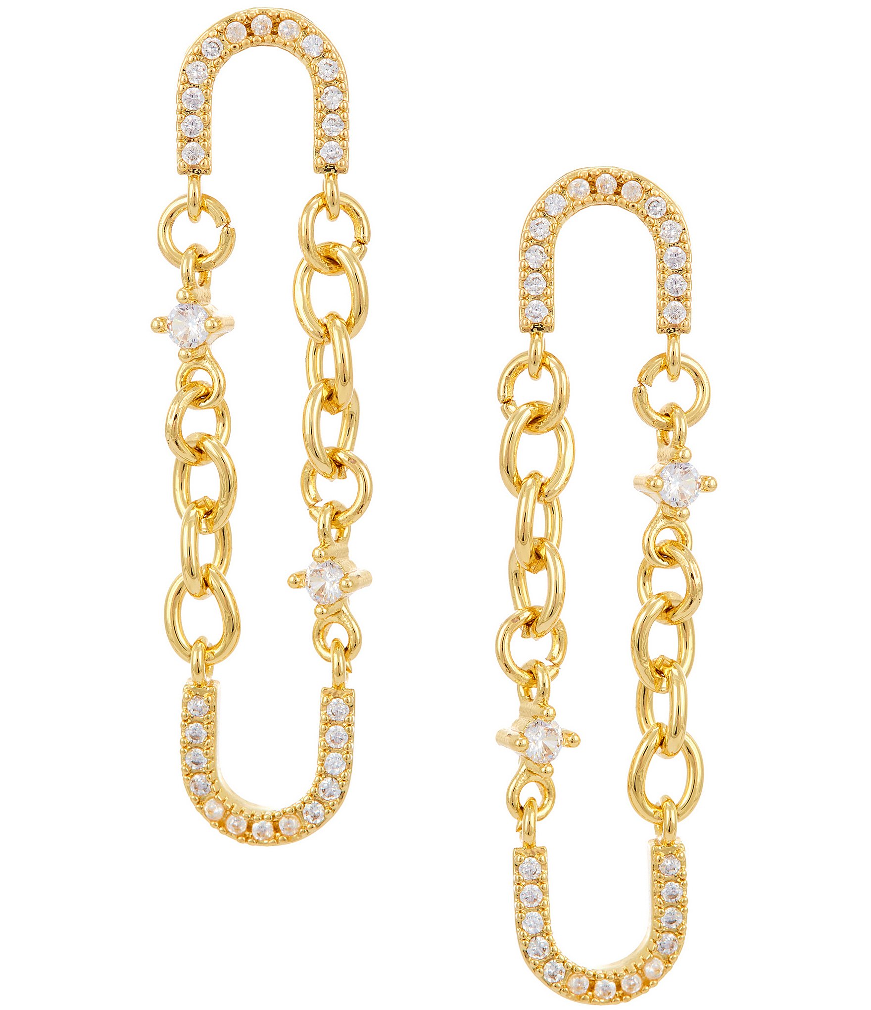 Anna & Ava Waterproof Link Oval Drop Earrings
