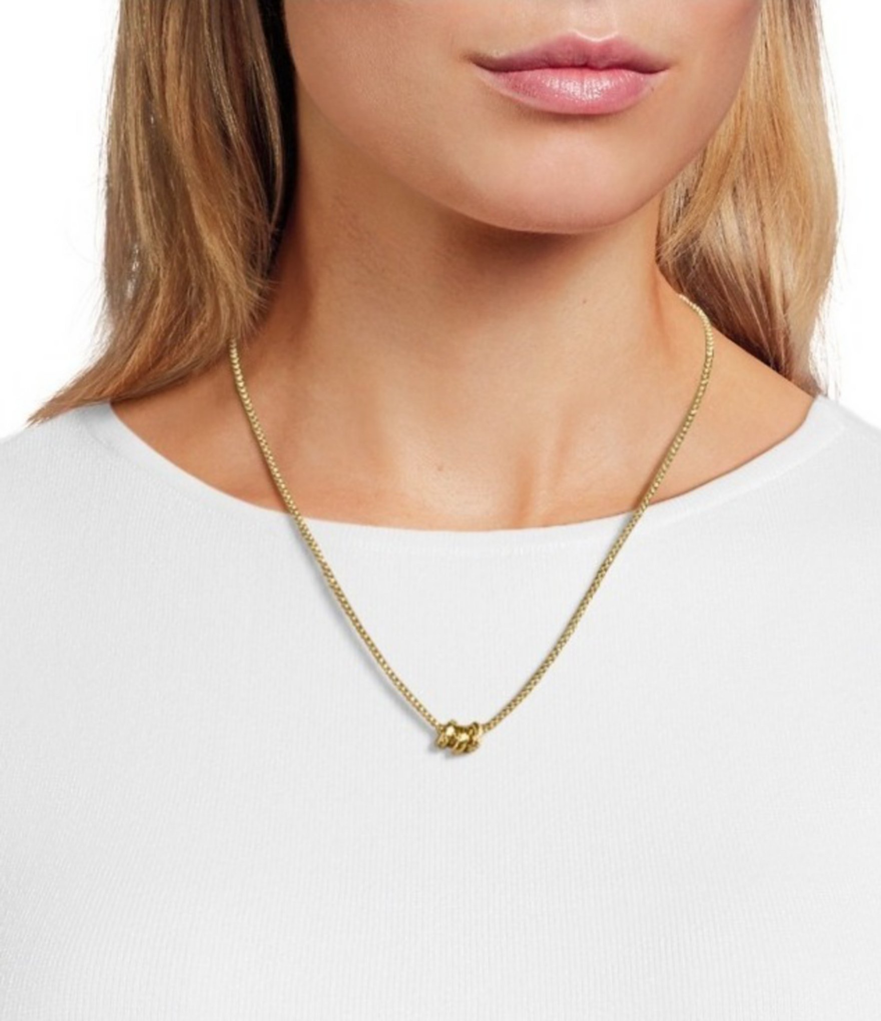 Anna & Ava Waterproof Triple Ring Delicate Chain Necklace
