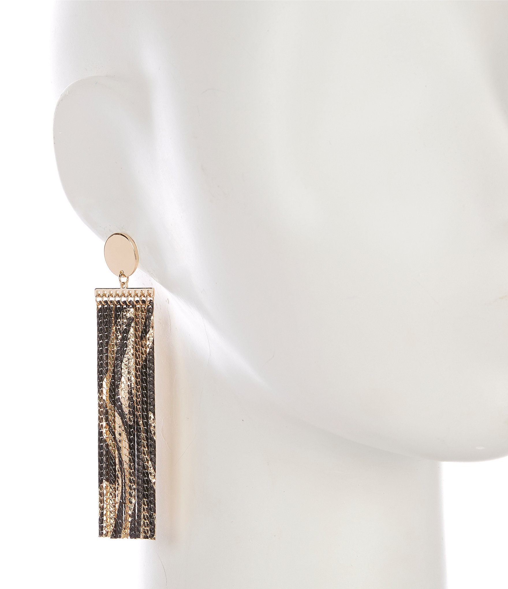 Anna & Ava Zebra Painted Tassel Drop Earrings