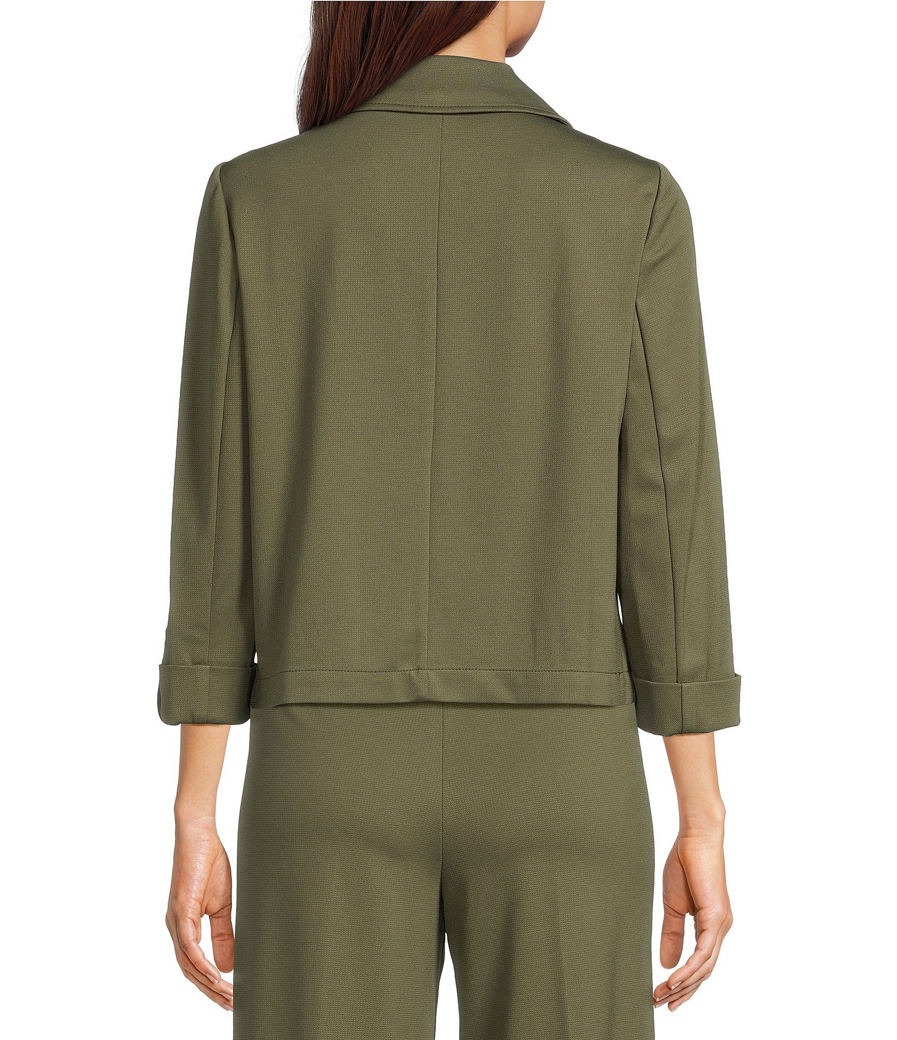 Anne Klein Bedford Stretch Drapey Short Trench
