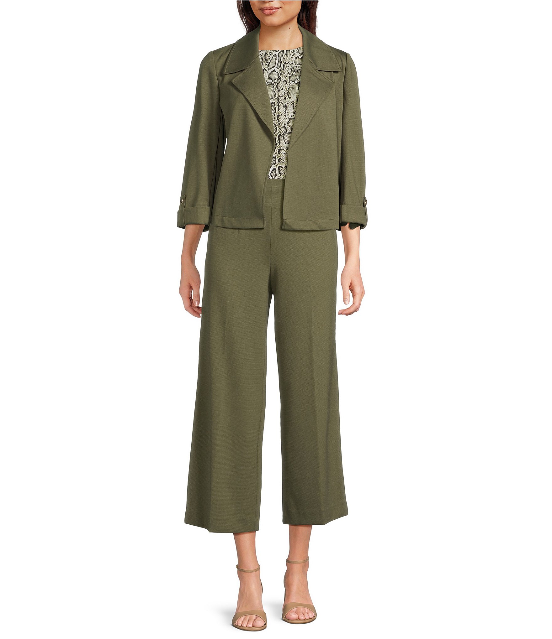 Anne Klein Bedford Stretch Drapey Short Trench