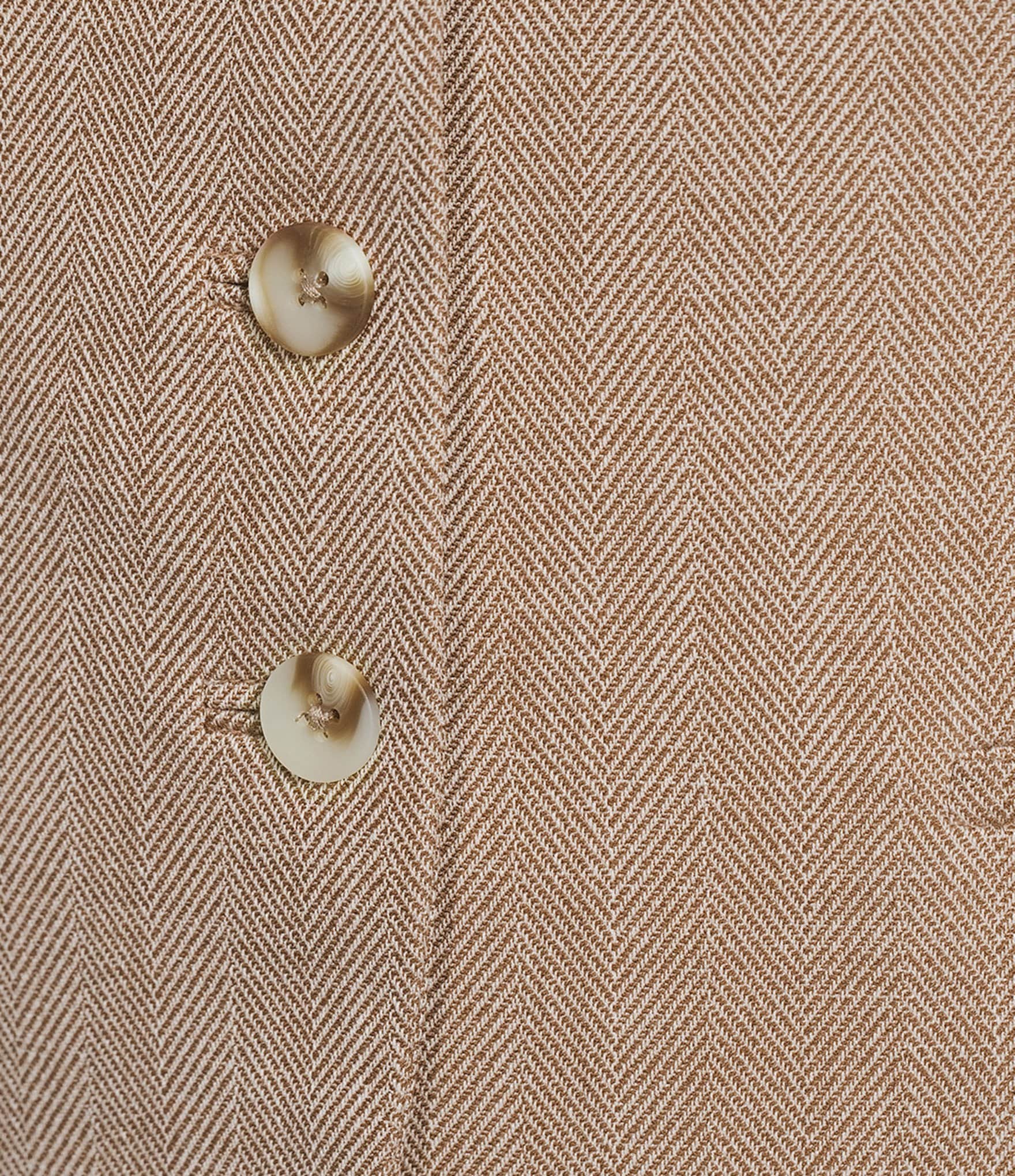 Anne Klein Button Front Herringbone Vest