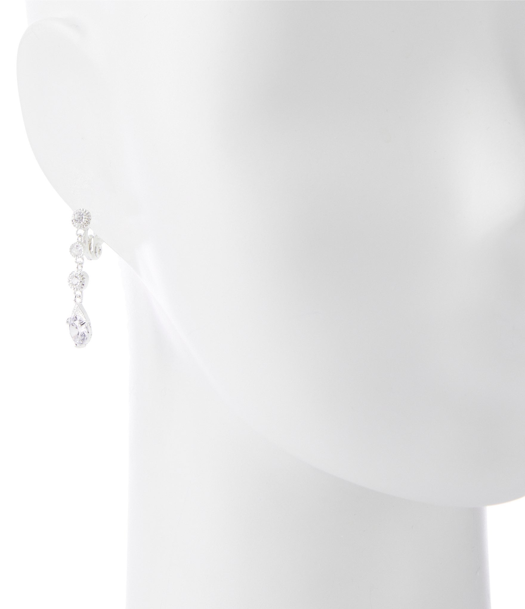 Anne Klein Crystal Linear Clip-On Earrings