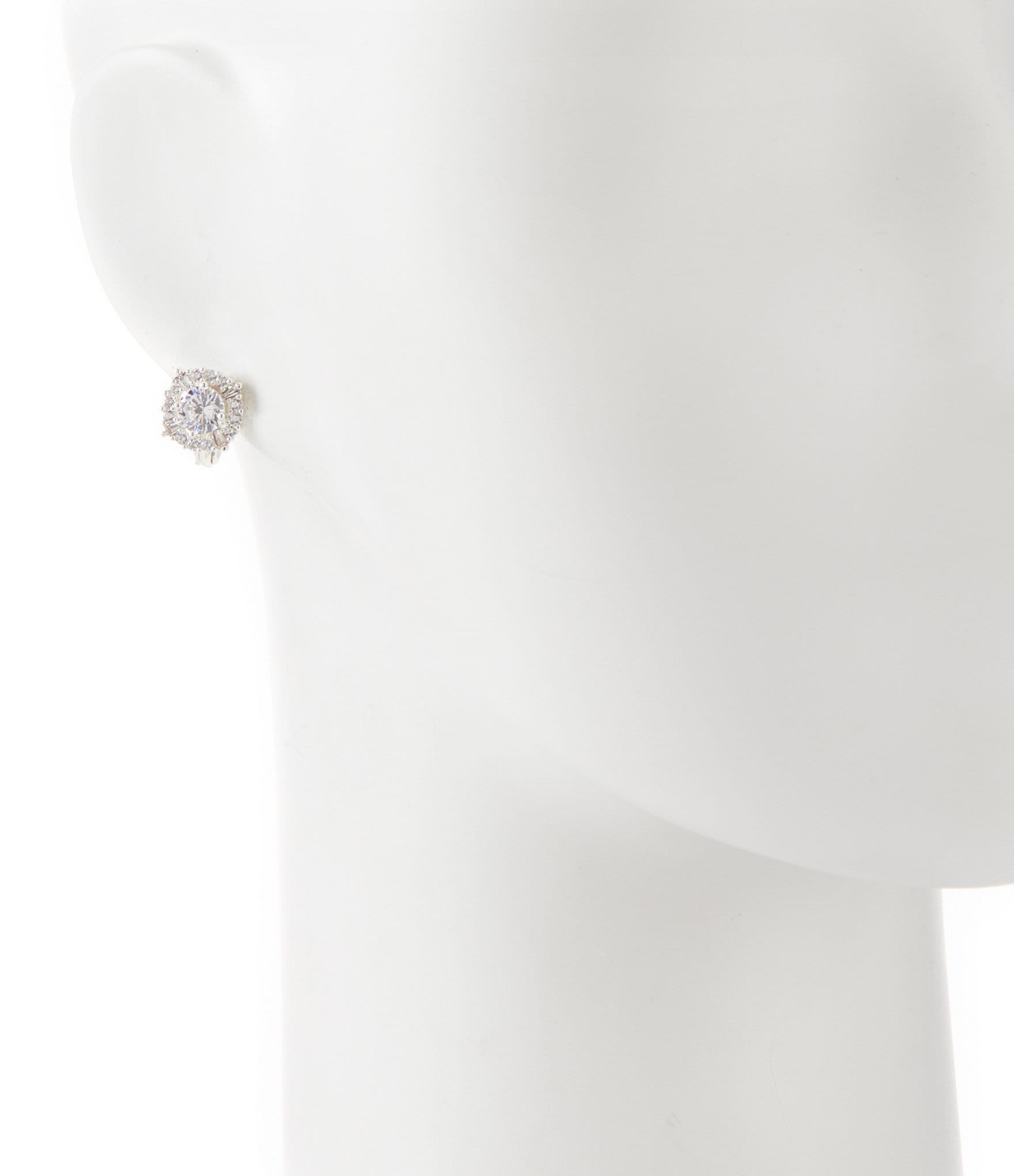 Anne Klein Crystal Cubic Zirconia Clip-On Stud Earrings