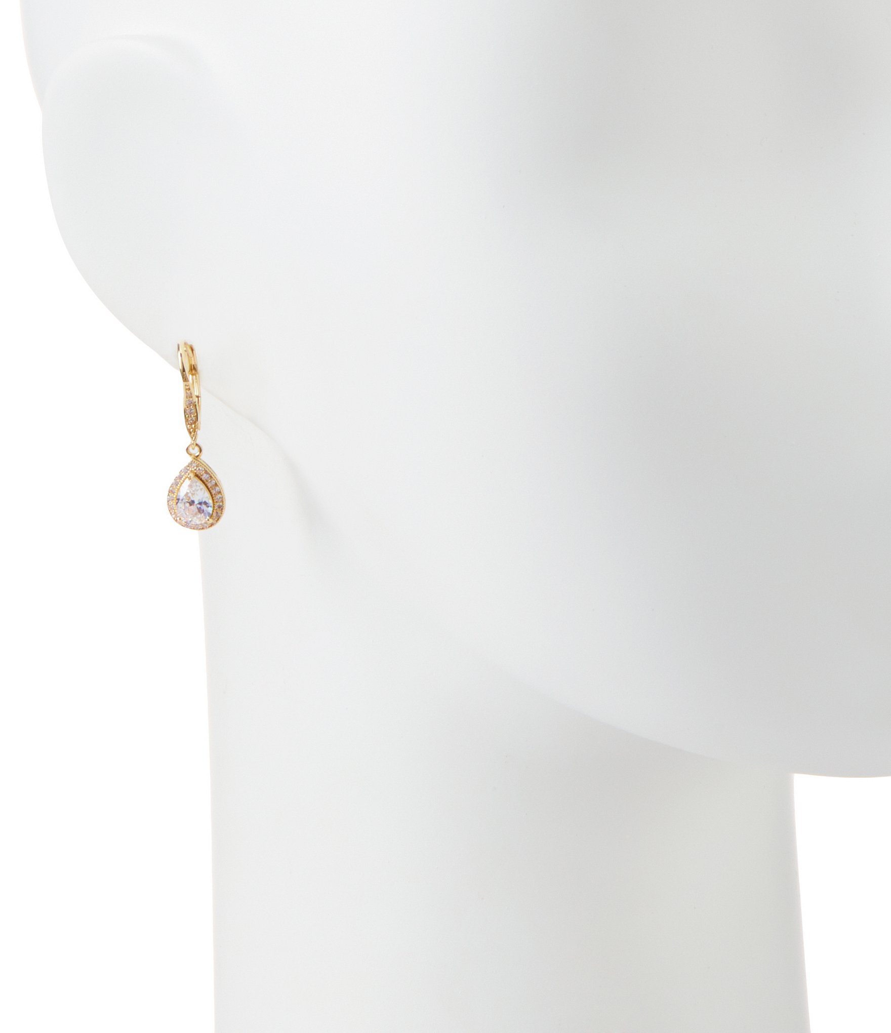 Anne Klein Crystal Cubic Zirconia Teardrop Earrings