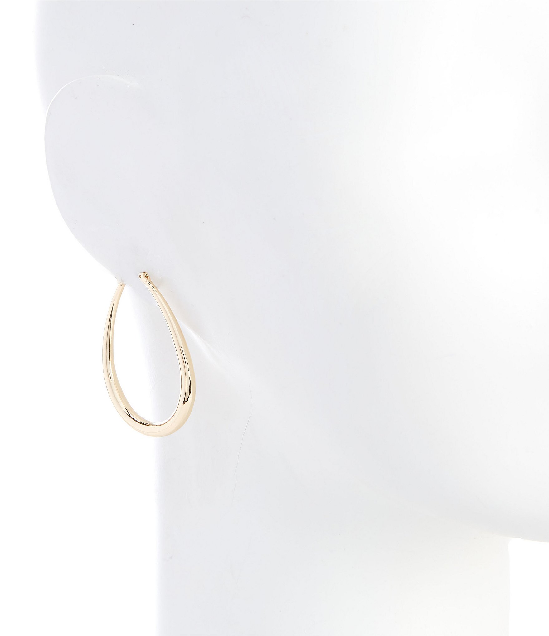 Anne Klein Elongated Tube Hoop Earrings