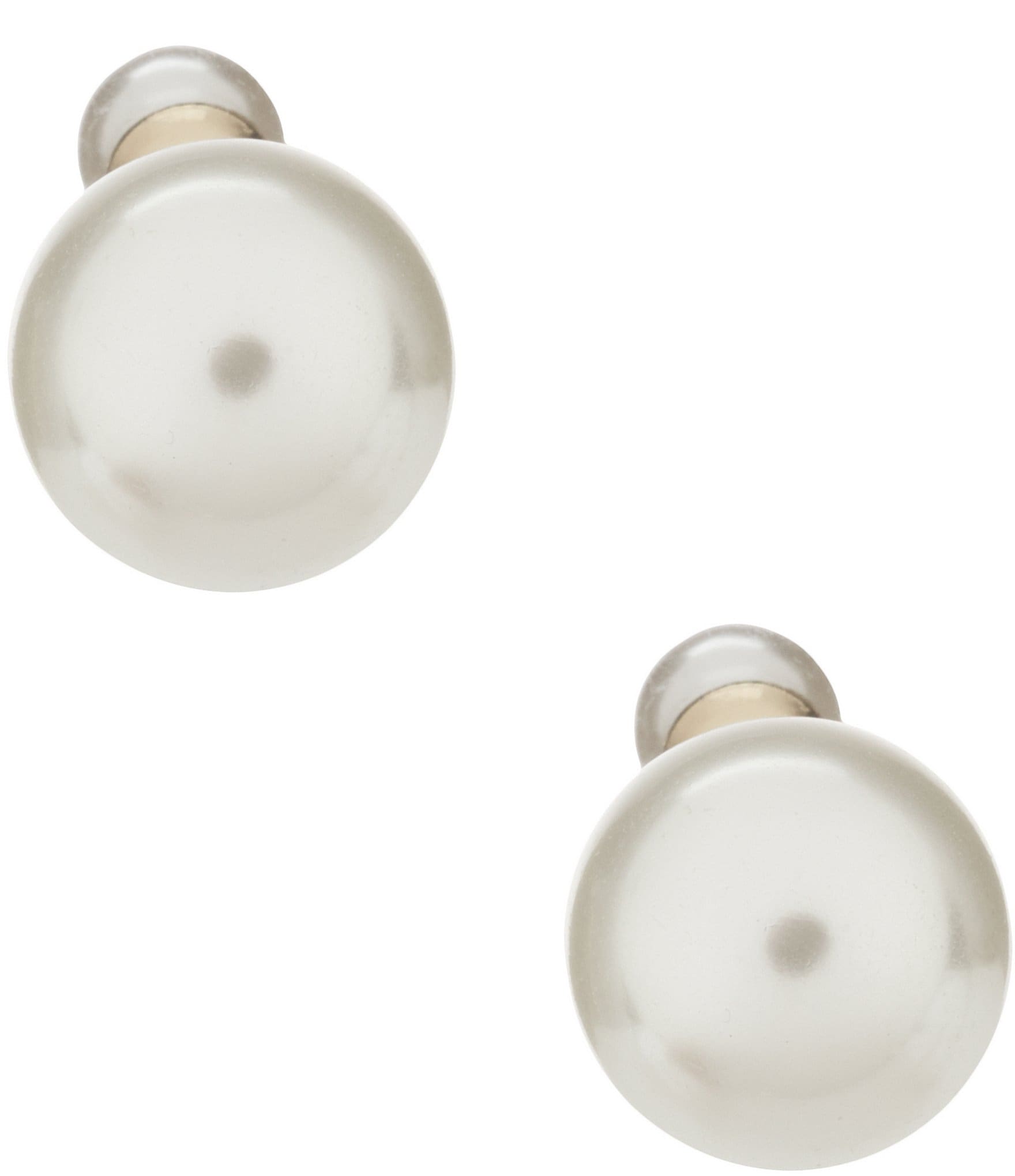 Anne Klein Faux Pearl Reversible Front/Back Earrings