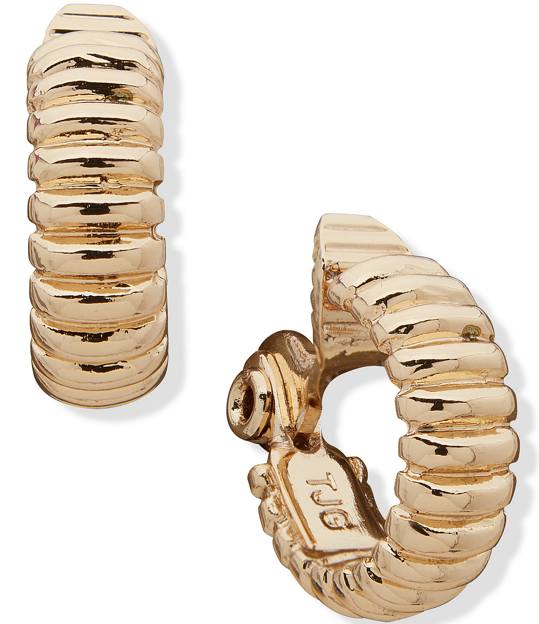 Anne Klein Omega Hoop Clip Earrings