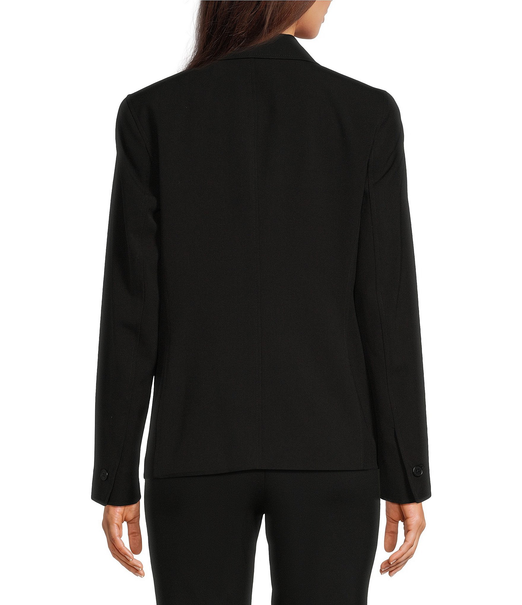 Anne Klein One Button Notch Collar Princess Seam Jacket