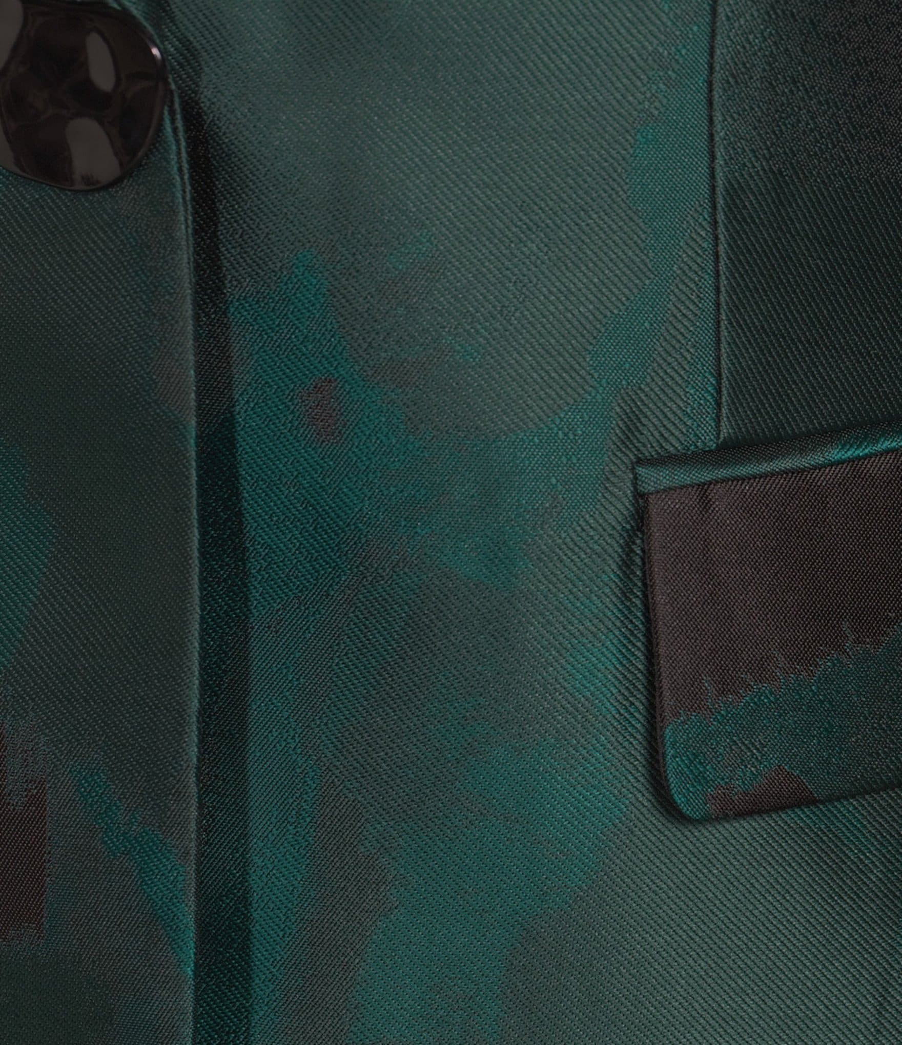 Anne Klein One Button Notch Collar Printed Jacket