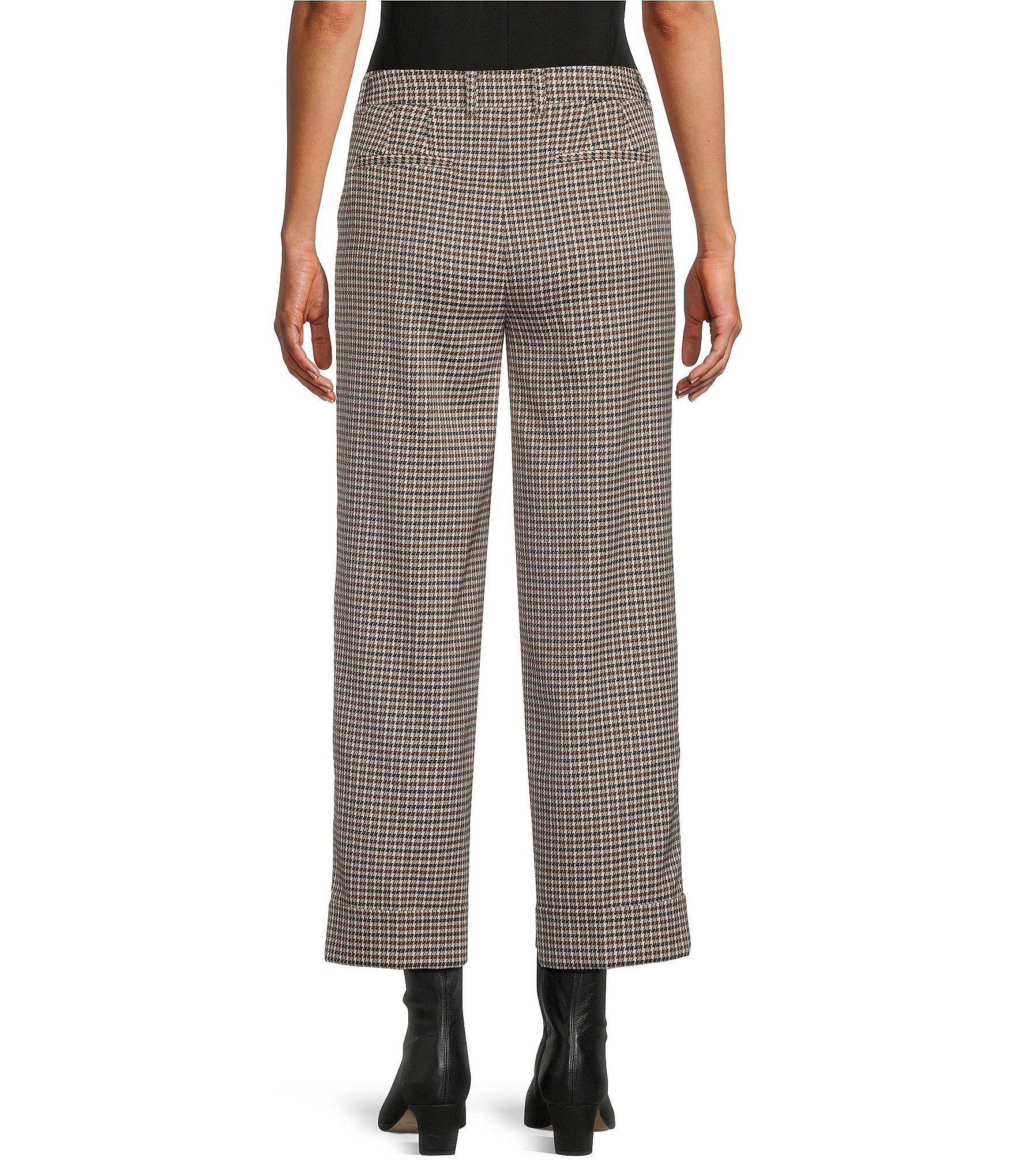 Anne Klein Petite Plaid Straight Cuff Ankle Coordinating Pants