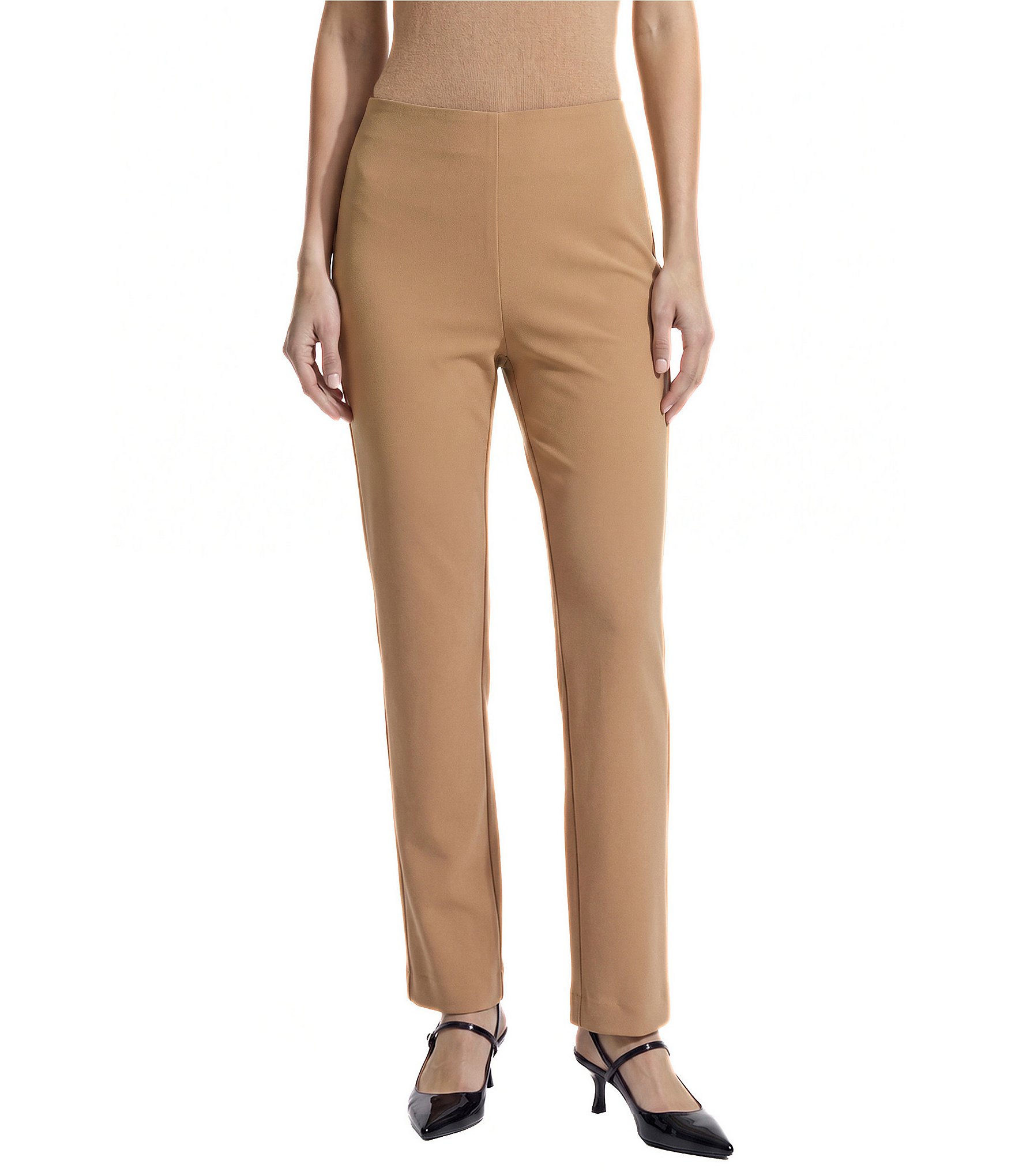 Anne Klein Pull-On Hollywood Waist Straight Ankle Pants