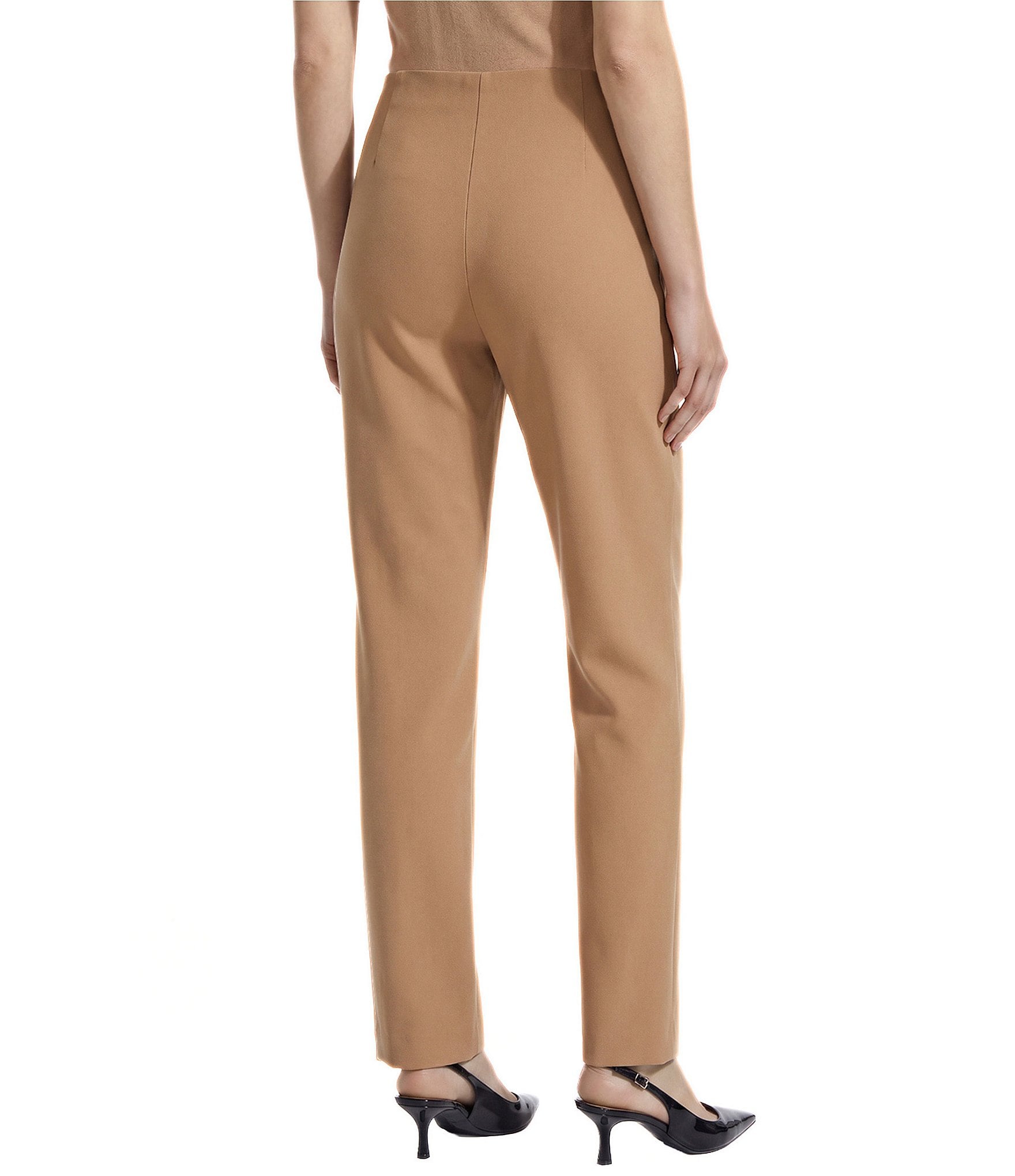 Anne Klein Pull-On Hollywood Waist Straight Ankle Pants