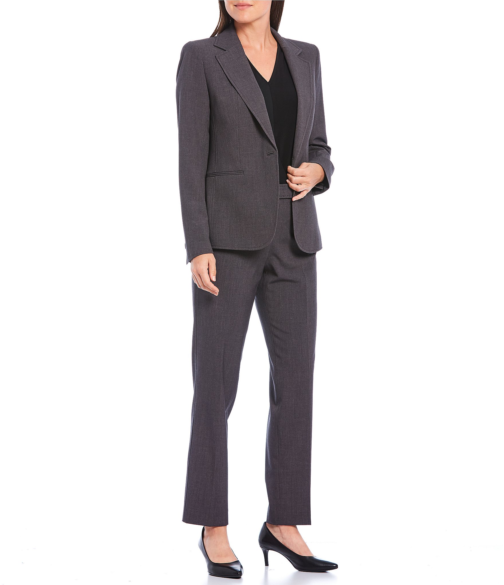 Tahari Asl Bi Stretch 2 Piece Pant Suit, $159, Dillard's