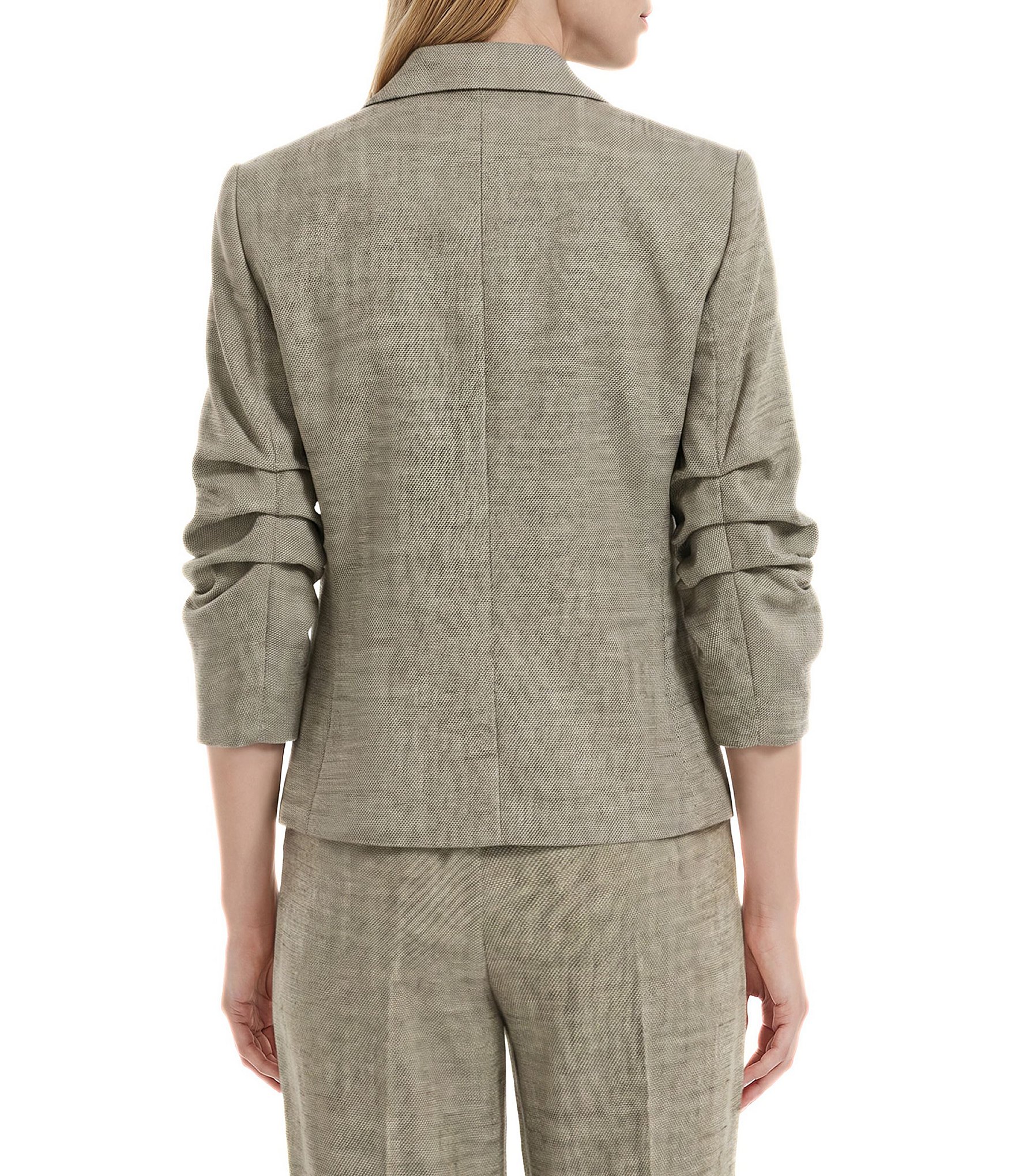 Anne Klein Scrunch Sleeve One Button Coordinating Jacket