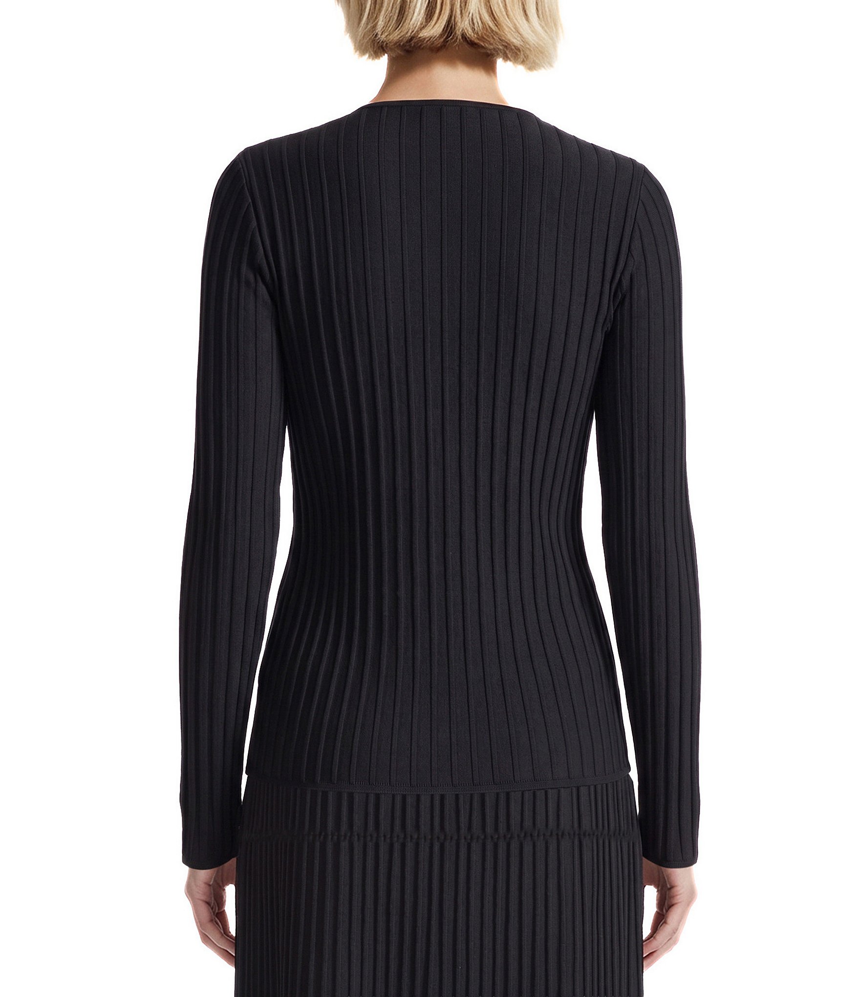 Anne Klein Sunburst Button Front Cardigan