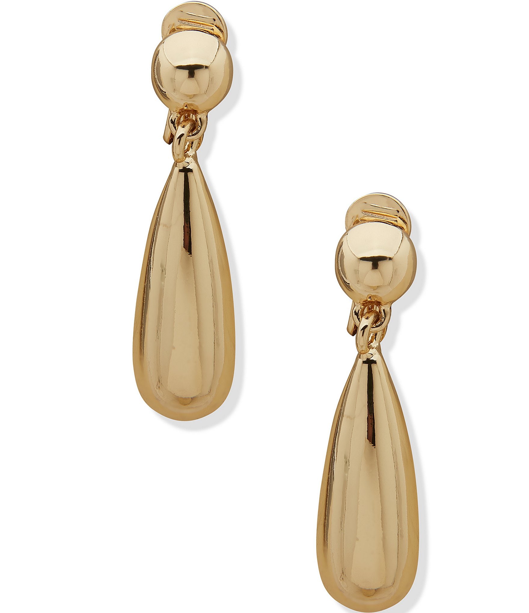 Anne Klein Teardrop Clip Drop Earrings