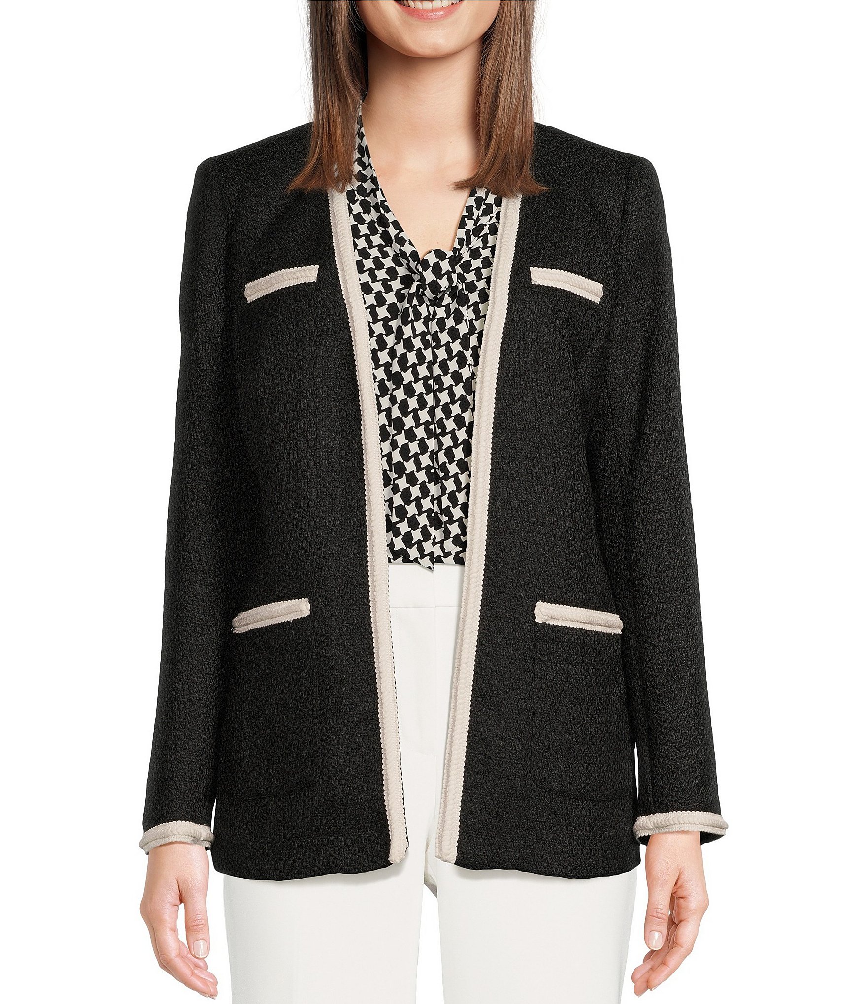 Anne klein white jacket sale