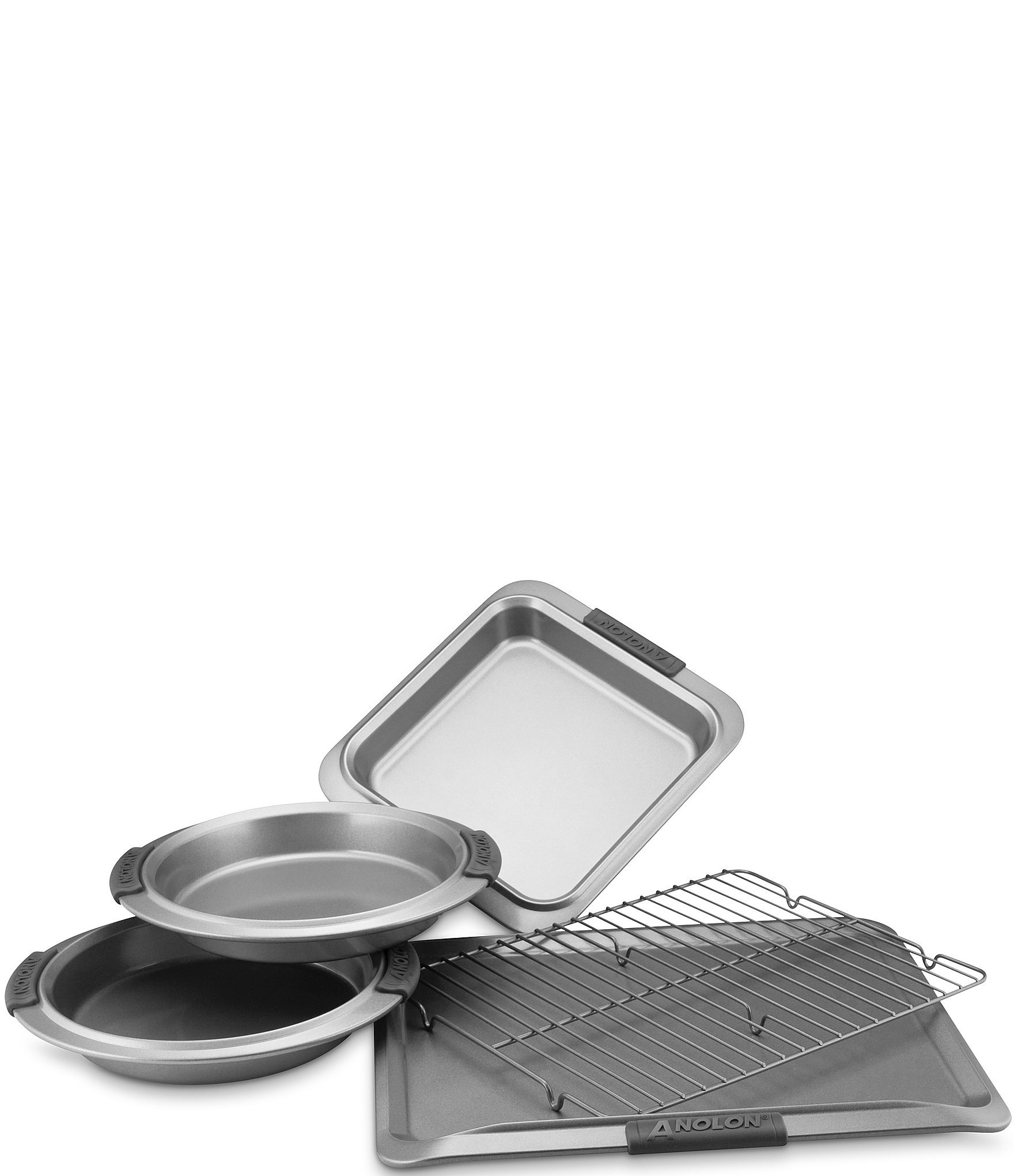 Anolon Advanced Nonstick Bakeware Set / Baking Pans with Grips - 5 Piece,  Brown
