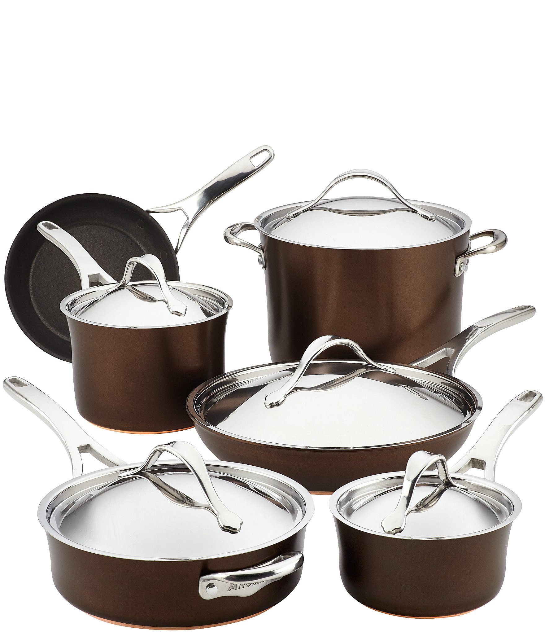 Anolon Achieve Hard Anodized Nonstick Cookware Pots and Pans Set