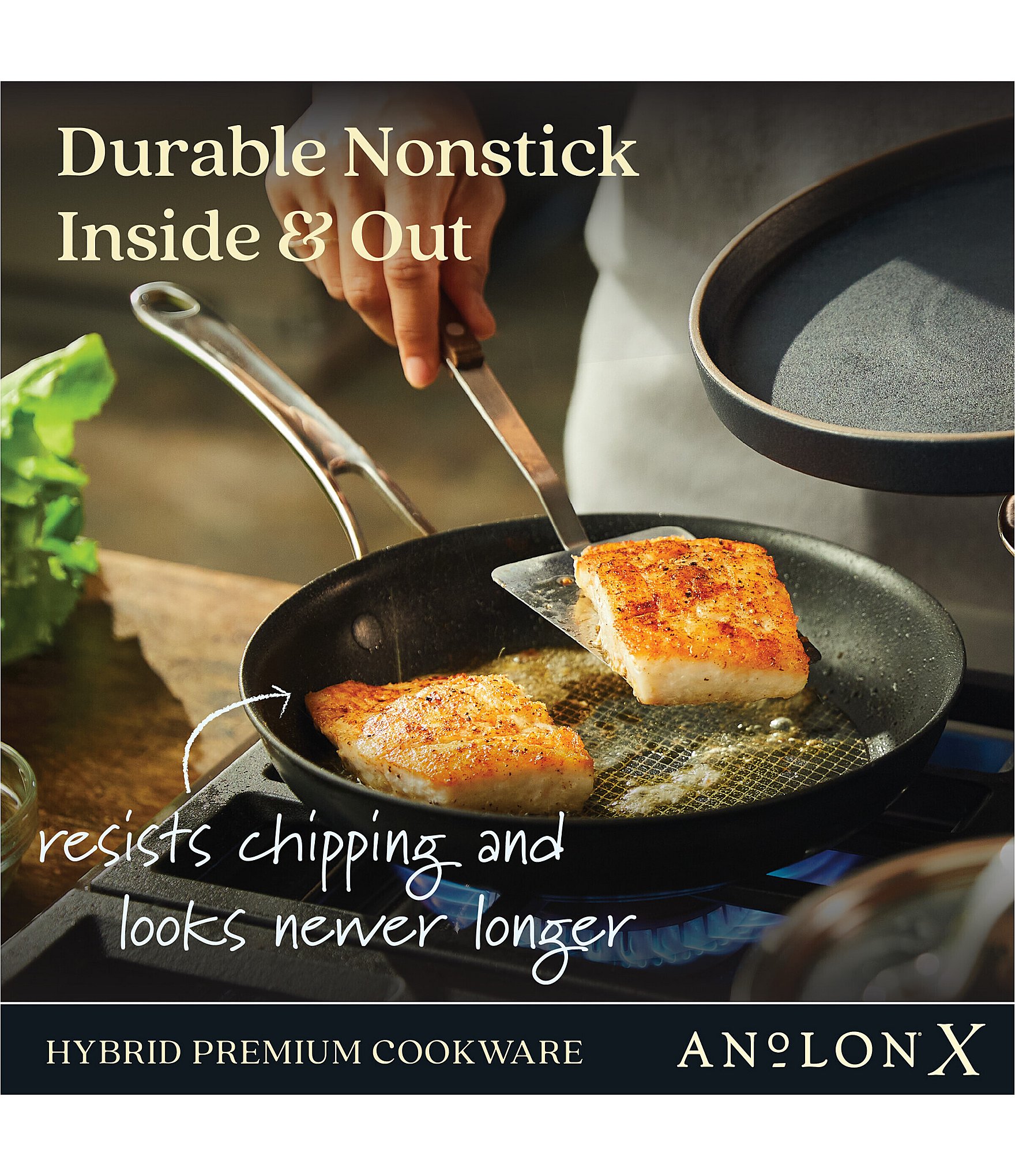 Anolon x Hybrid Nonstick Induction Frying Pan Set