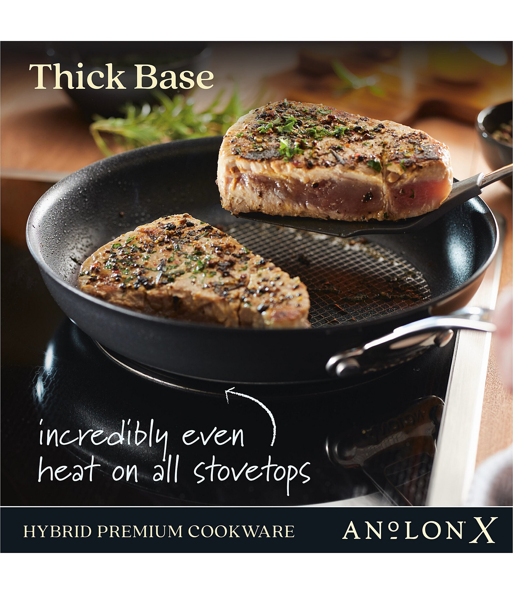 Anolon x Hybrid Nonstick Induction Frying Pan Set