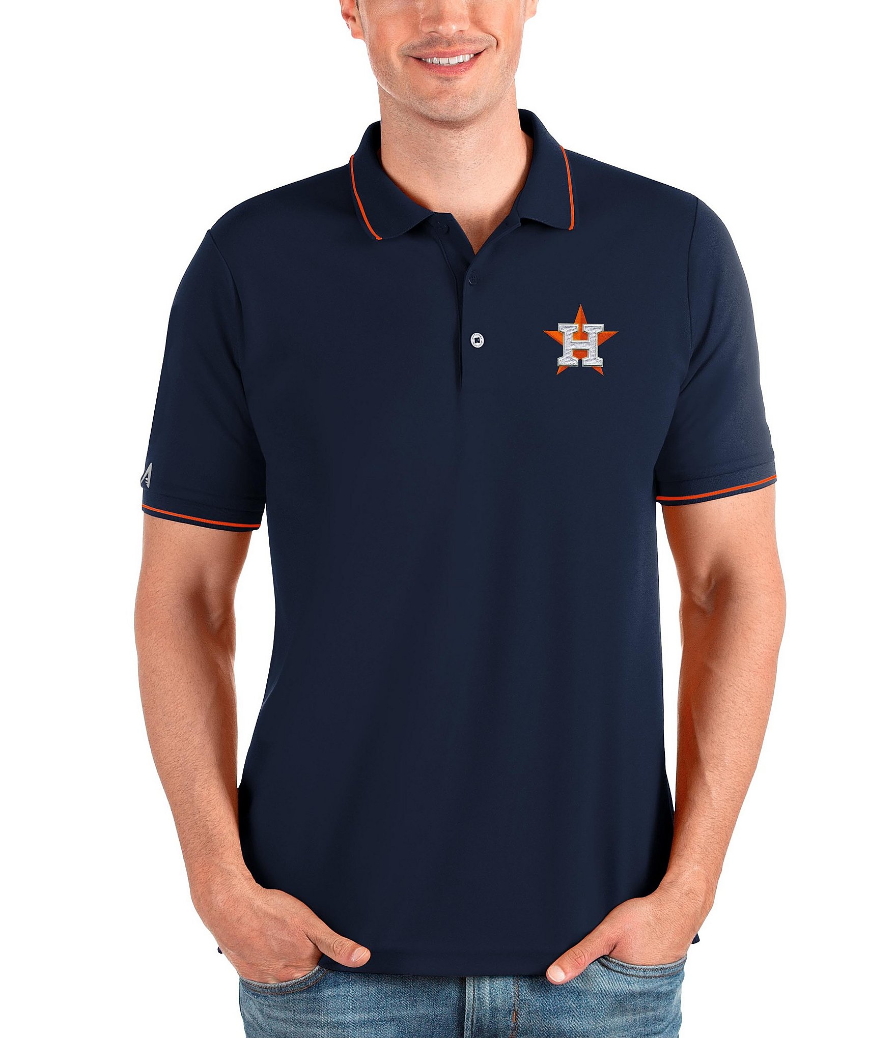 Antigua MLB American League Affluent Short-Sleeve Polo Shirt