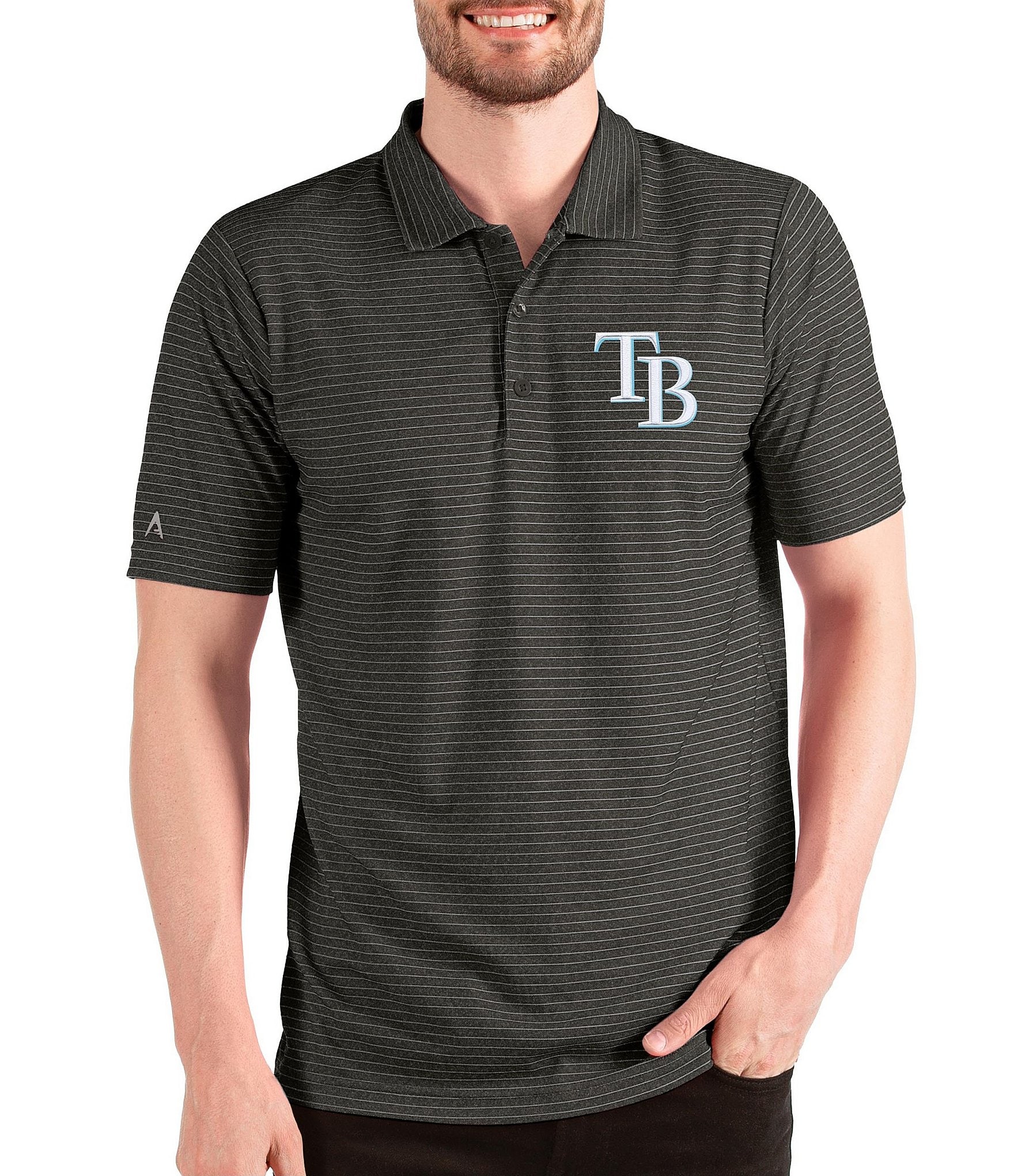 Antigua MLB Tampa Bay Rays Nova Short-Sleeve Colorblock Polo Shirt