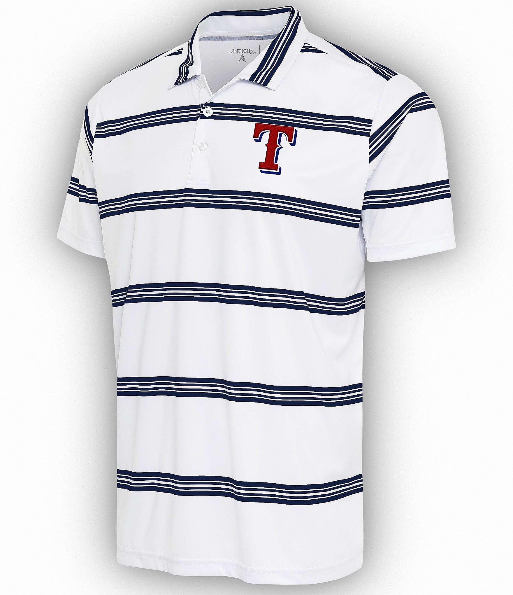 Antigua MLB Texas Rangers Nova Short-Sleeve Colorblock Polo Shirt - S