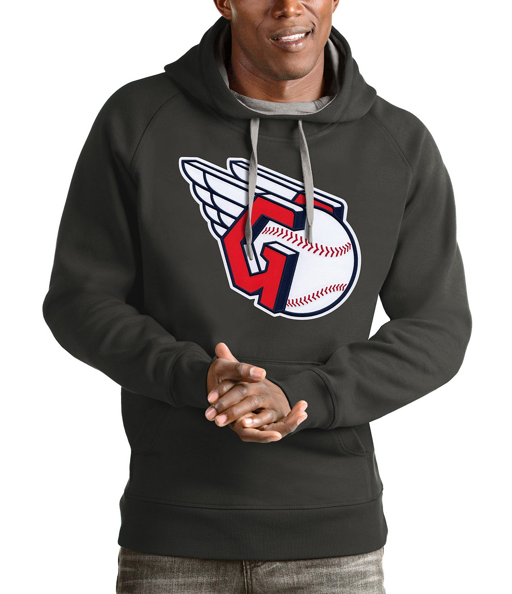 Antigua MLB Cleveland Guardians Long-Sleeve Hoodie