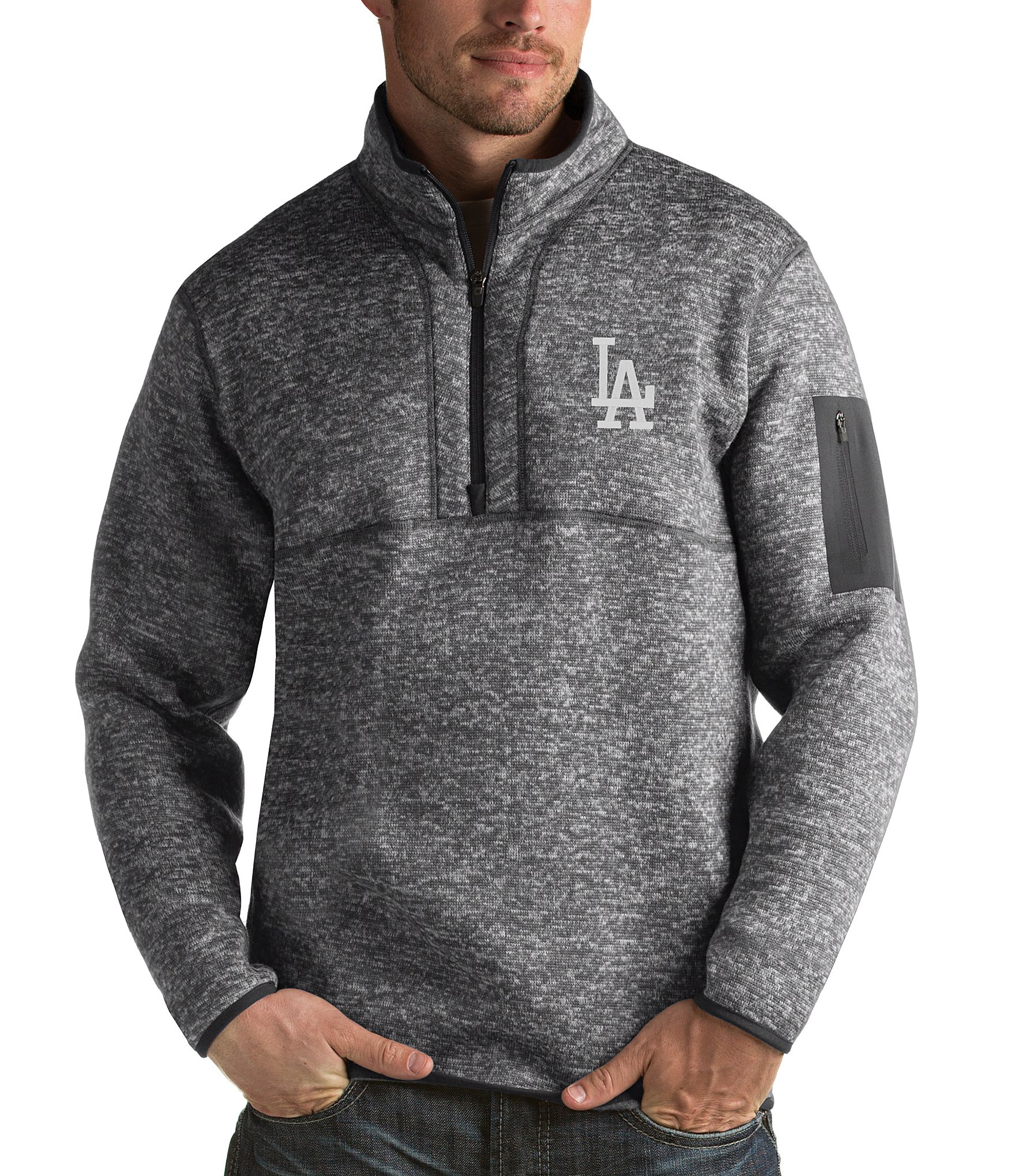 Antigua Women's Los Angeles Dodgers Gray Protect Jacket