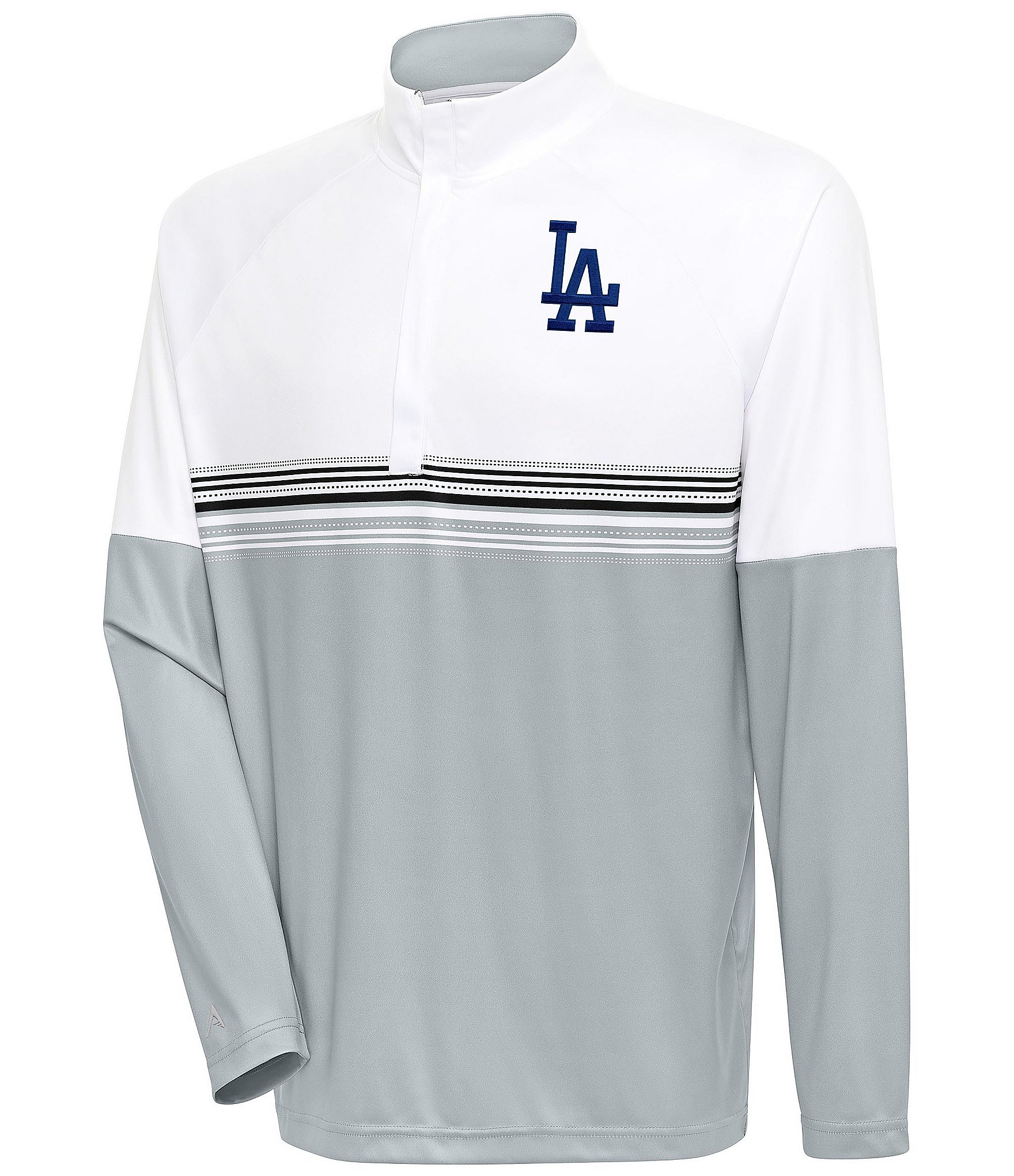 Antigua MLB Chenille Patch Victory Pullover Hoodie, Mens, S, Los Angeles Dodgers Black