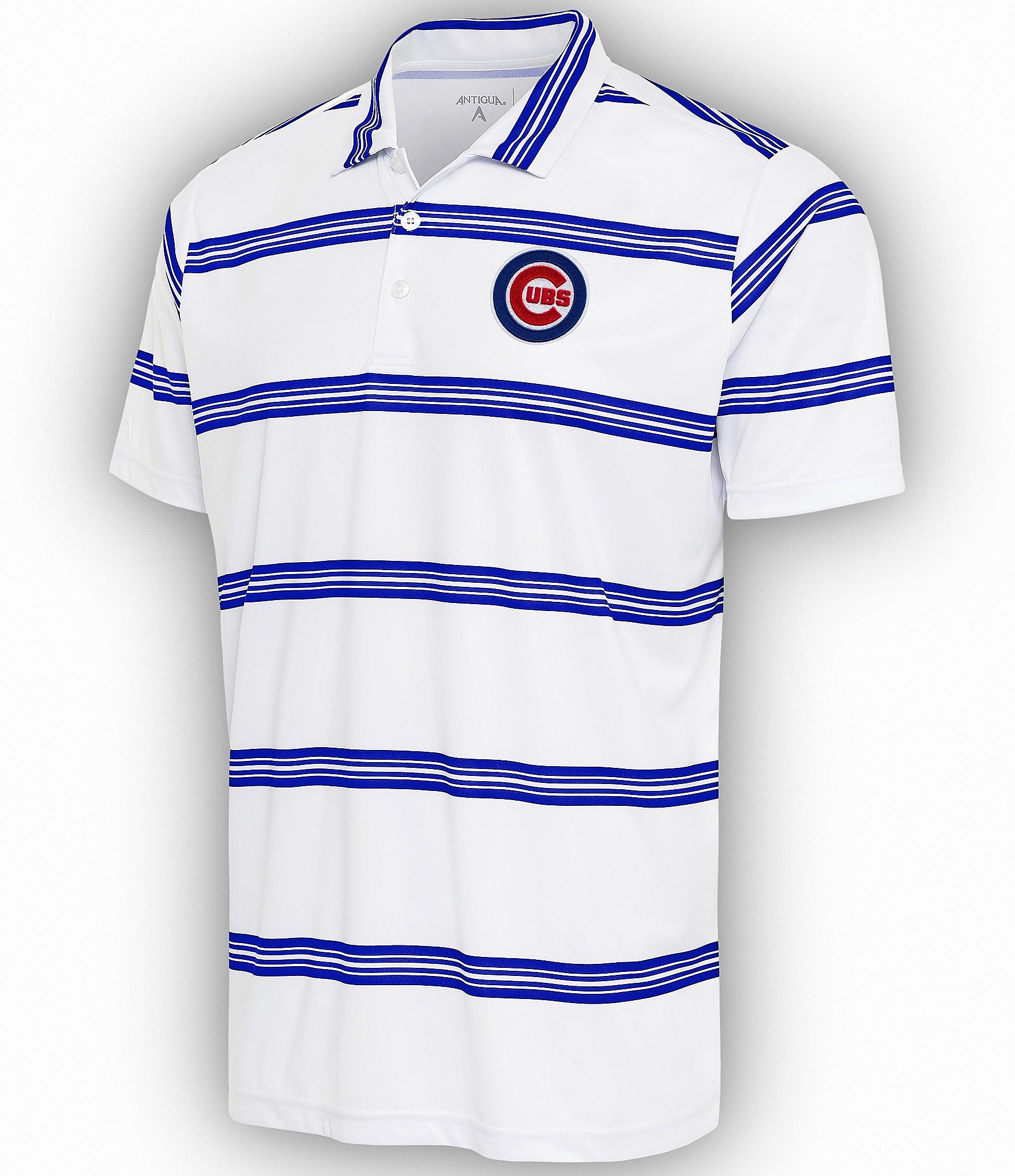 Antigua MLB Chicago Cubs Nova Short-Sleeve Colorblock Polo Shirt