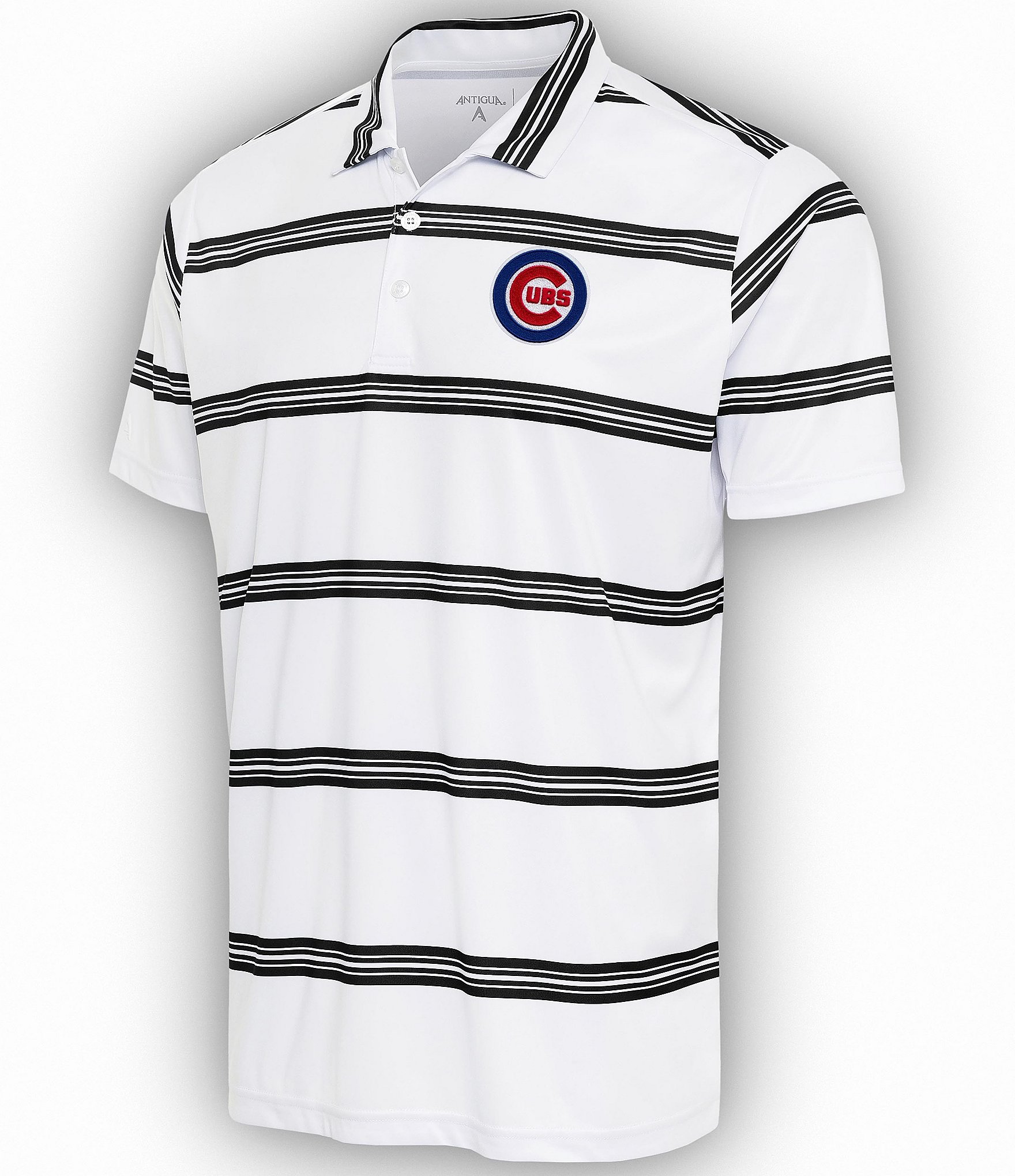 Men's Antigua Black Chicago Cubs Affluent Polo Size: Small