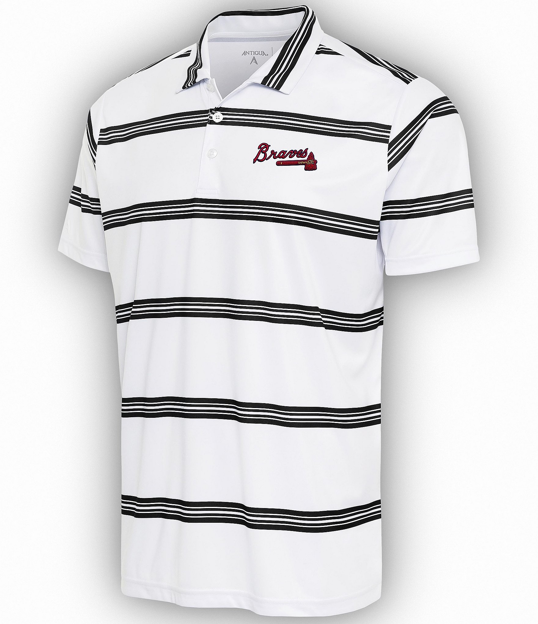 Antigua MLB Atlanta Braves Spark Short-Sleeve Polo Shirt - M