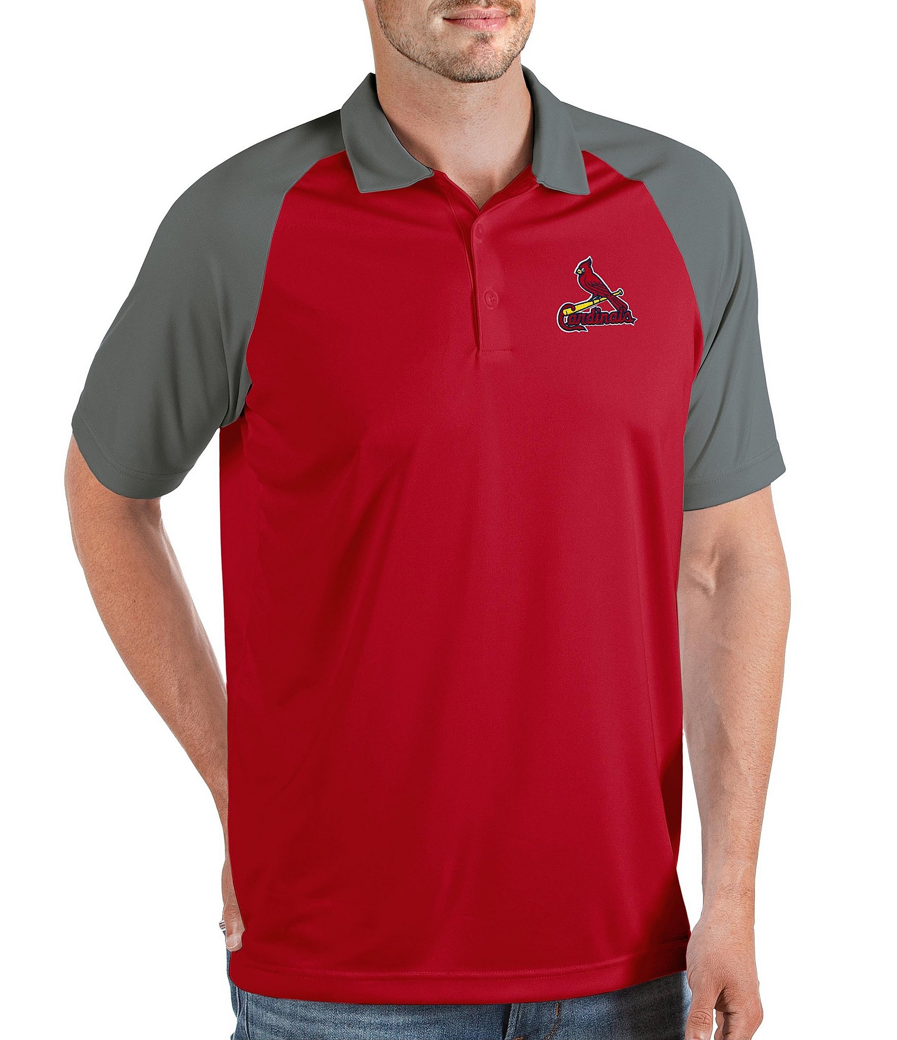 Antigua St. Louis Cardinals Black Flier Bunker Pullover Sweatshirt