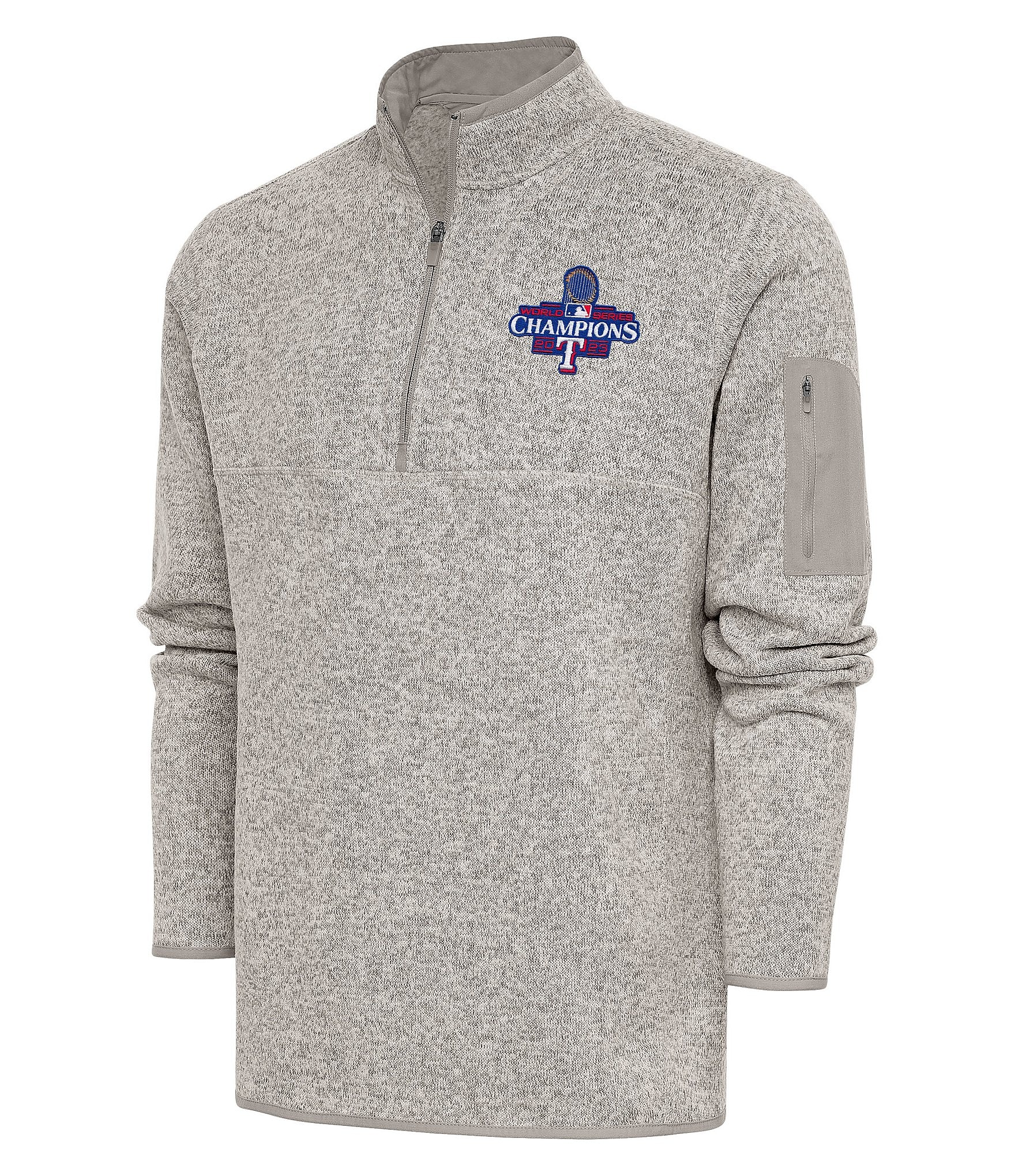 Antigua MLB Texas Rangers 2023 World Series Champions Fortune Quarter-Zip Pullover