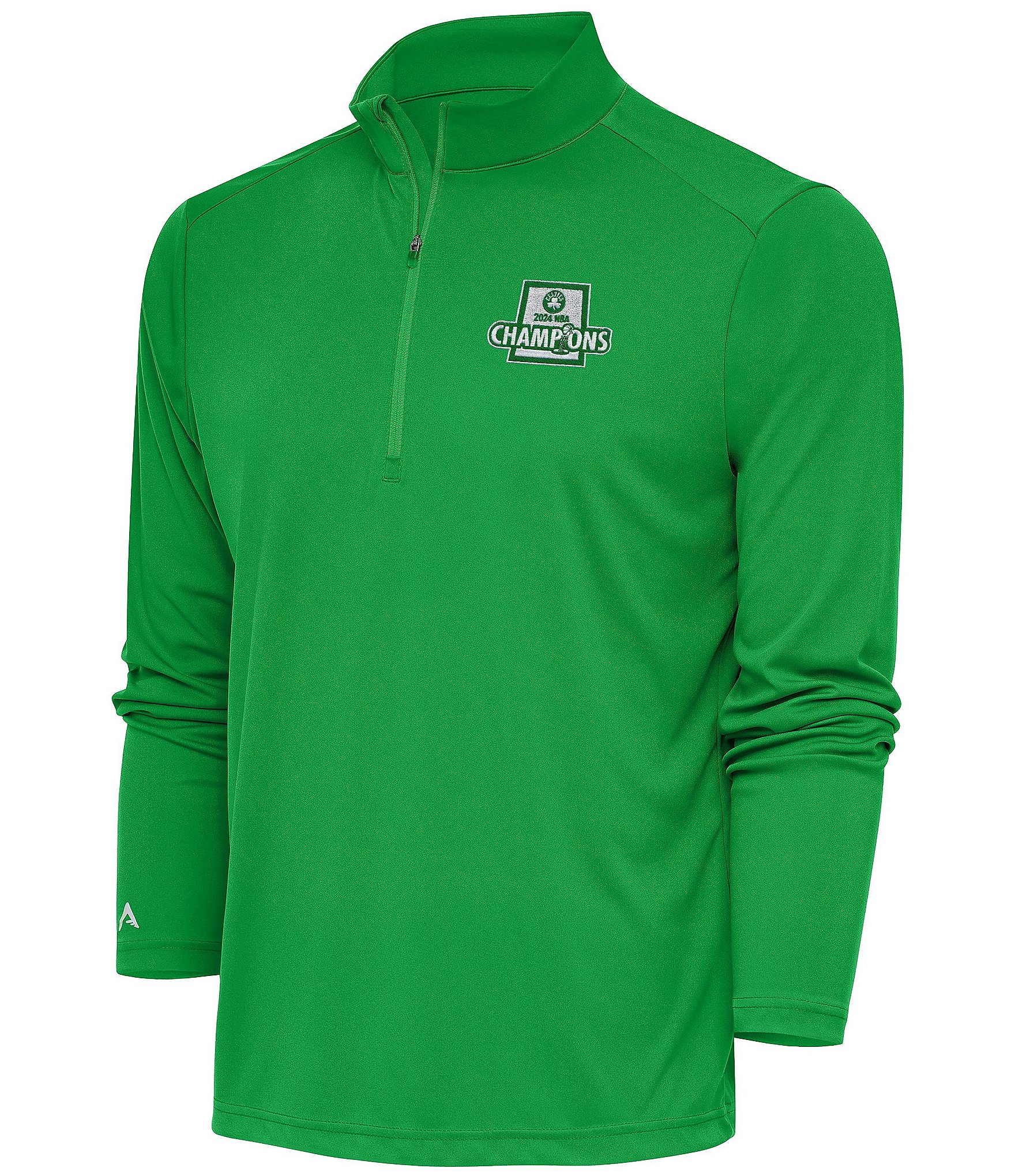 Antigua NBA Boston Celtics 2024 World Champions Tribute Quarter-Zip Pullover