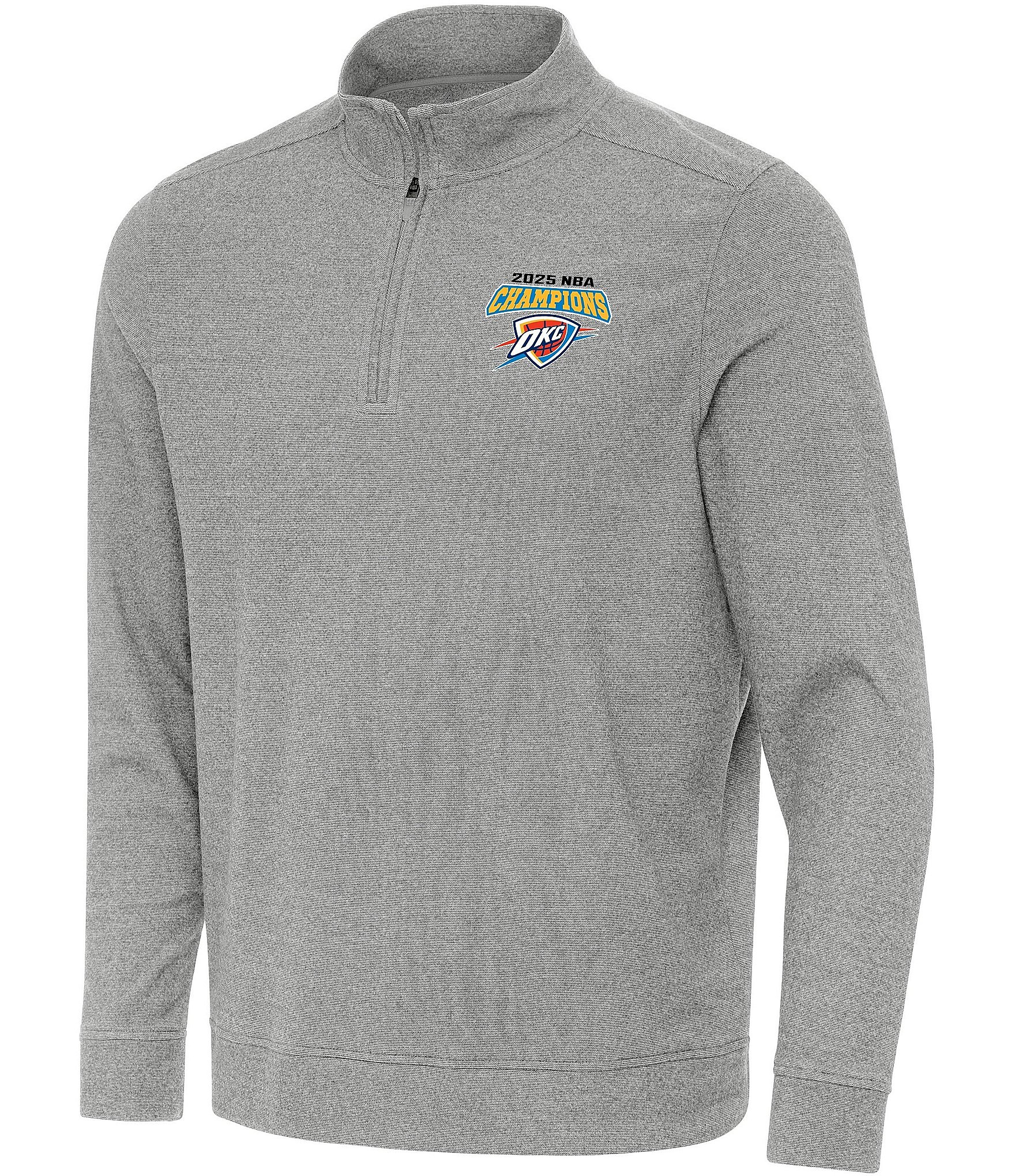 Antigua NBA Oklahoma City Thunder 2025 World Champions Subtle Quarter-Zip Pullover