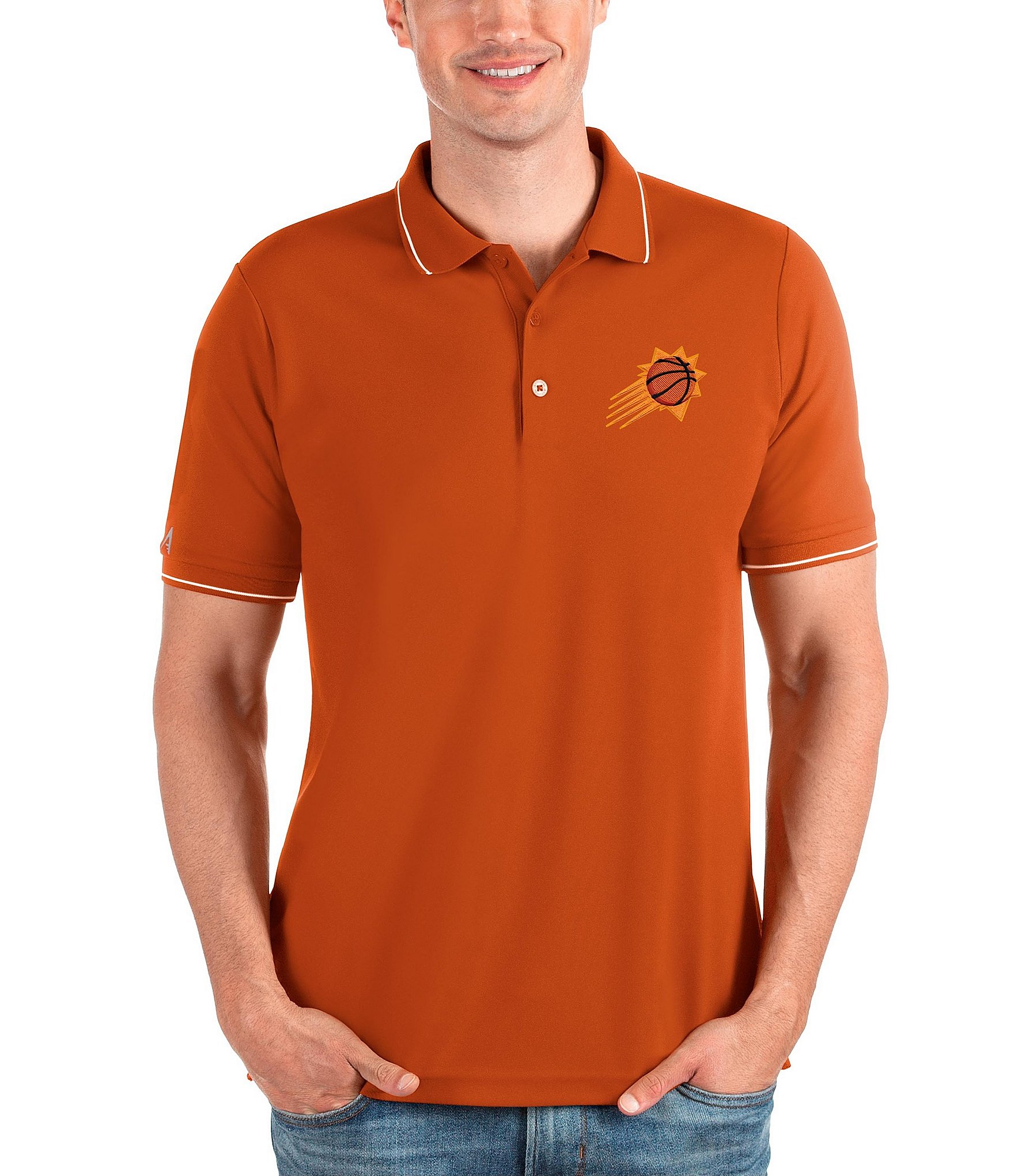 Antigua NBA Western Conference Affluent Short-Sleeve Polo Shirt