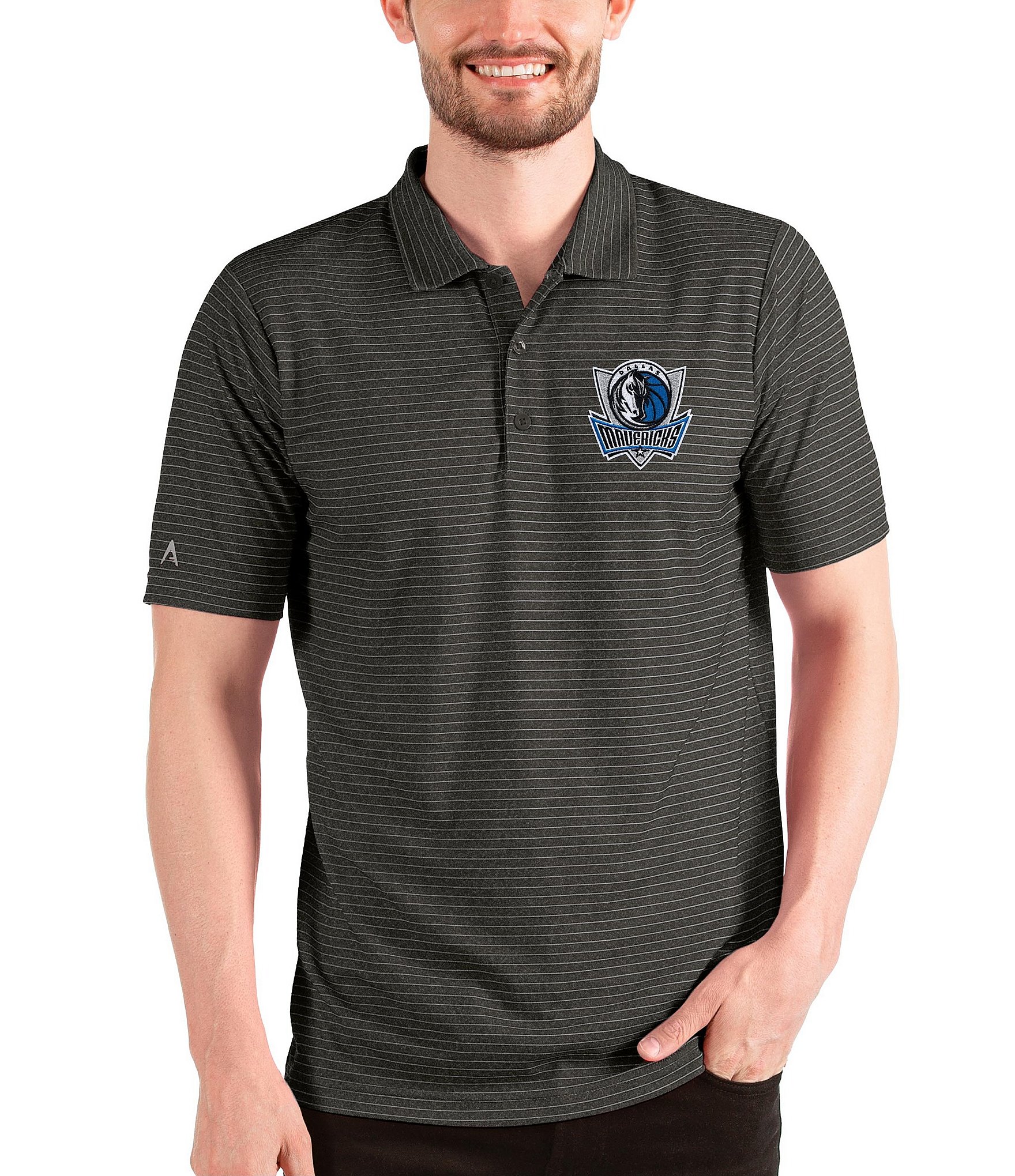 Men's Houston Astros Cutter & Buck Charcoal 2022 World Series Champions  Pike Double Dot Print Stretch Polo