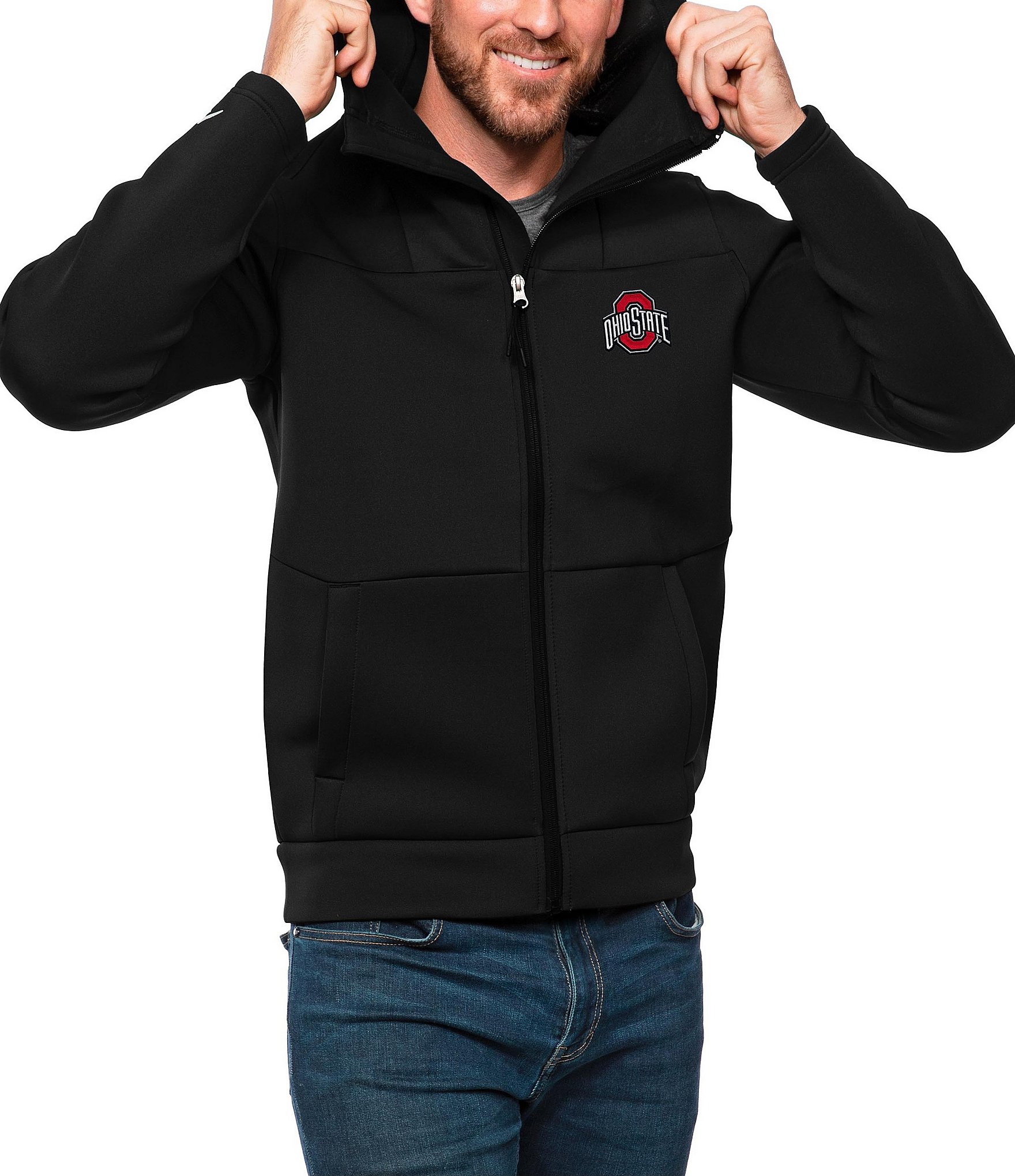 Antigua NCAA Big 10 Protect Full-Zip Hoodie